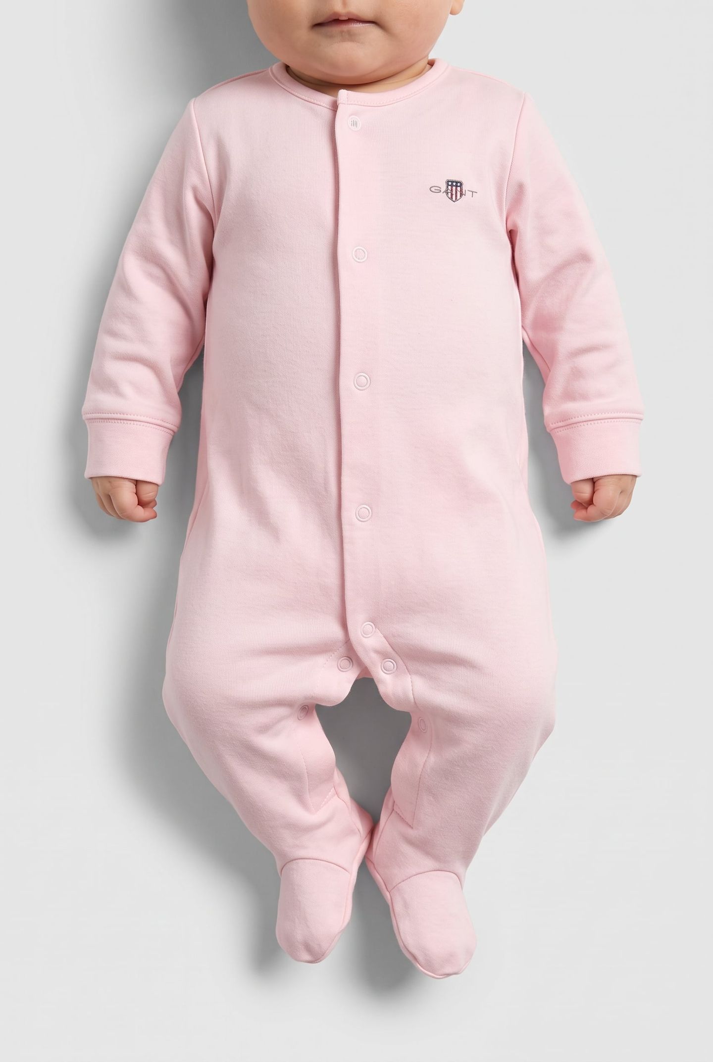 BABY UNISEX SHIELD LS SLEEPSUIT LIGHT PINK 3