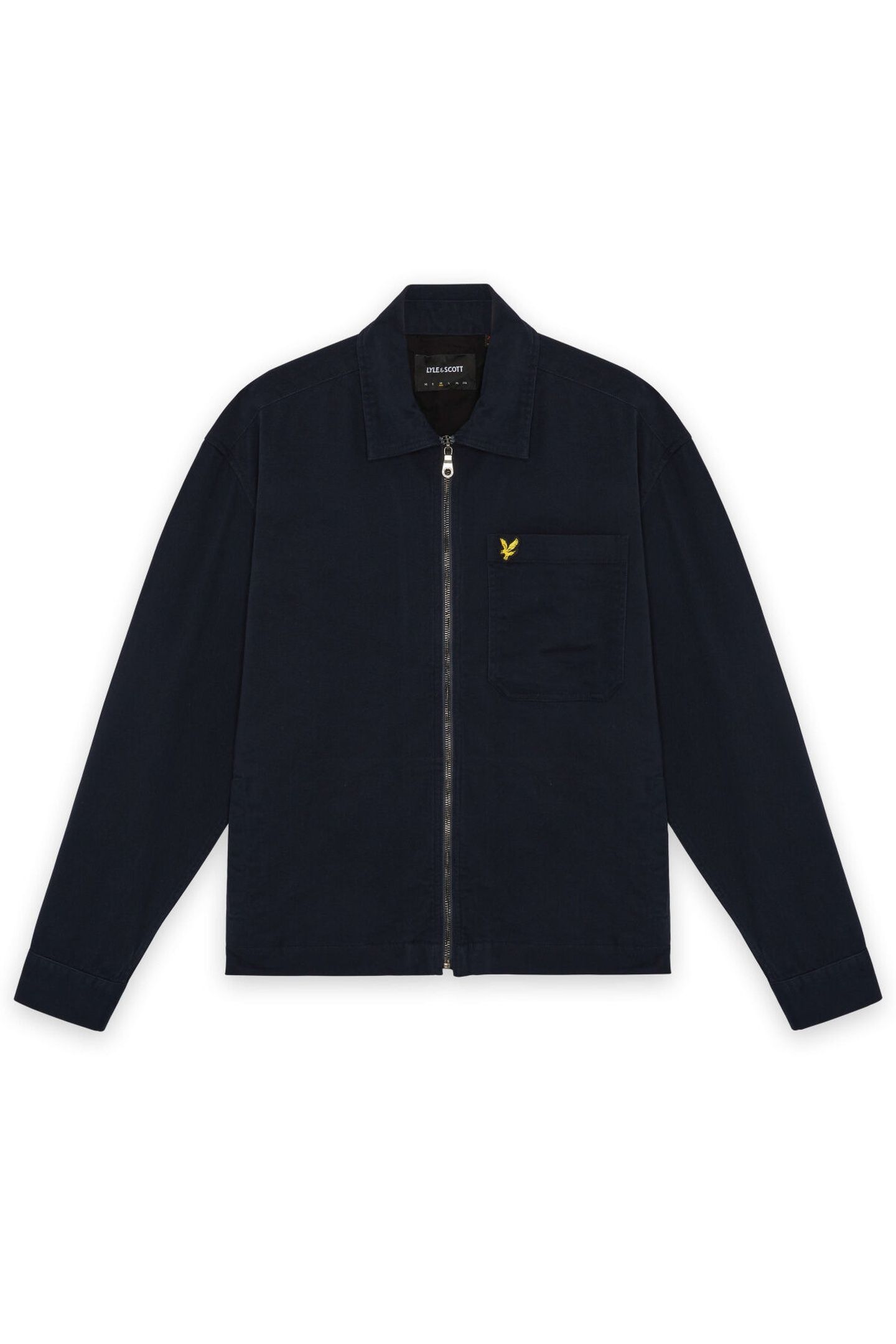 ENZYME WASH ZIP THROUGH OVERSHIRT DARK NAVY 4