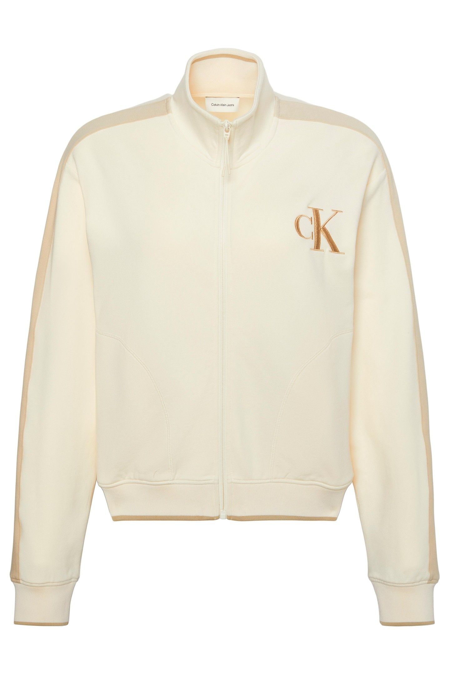 LS STRETCH TERRY FULL ZIP ANTIQUE WHITE 1