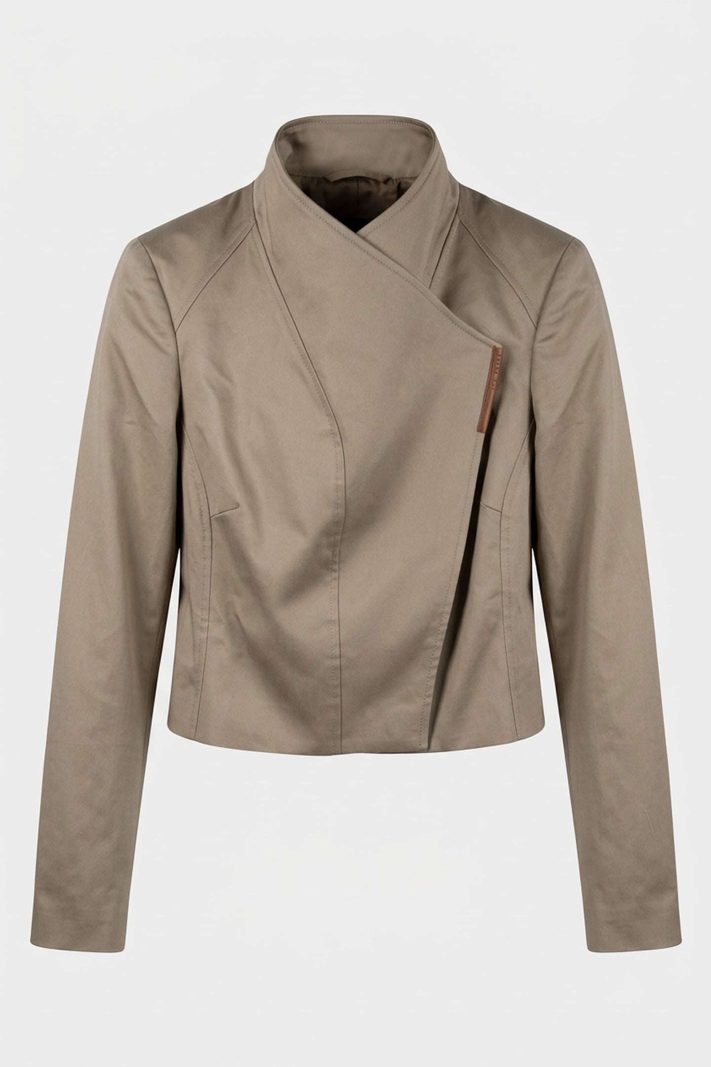 COTTON TWILL WRAP JACKET CAMEL 3