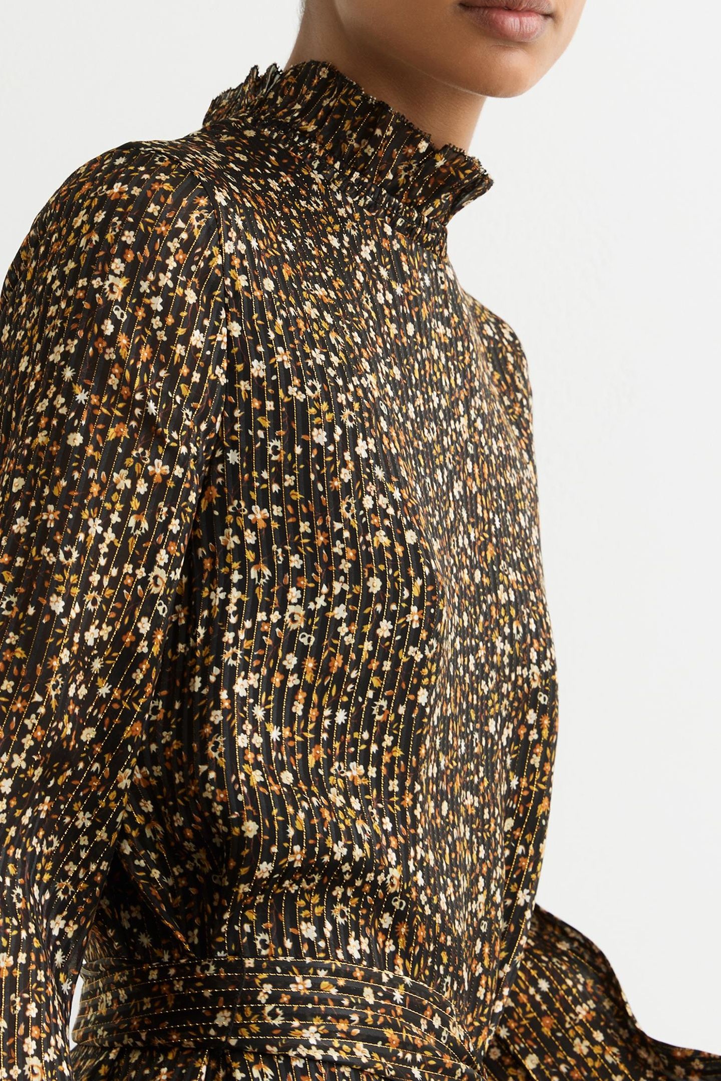 FLORAL LUREX FLIPPY PRINT BLACK 6