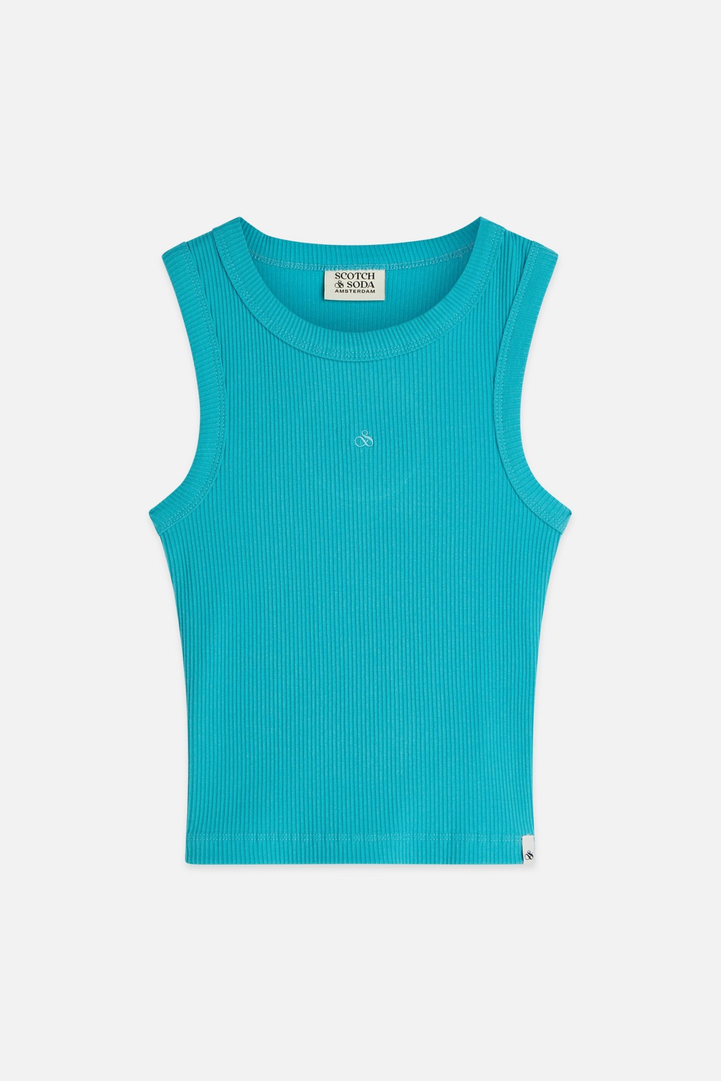 GIRLS SEASONAL CORE RIBBED SLIMFIT TANK TOP NAVY 1