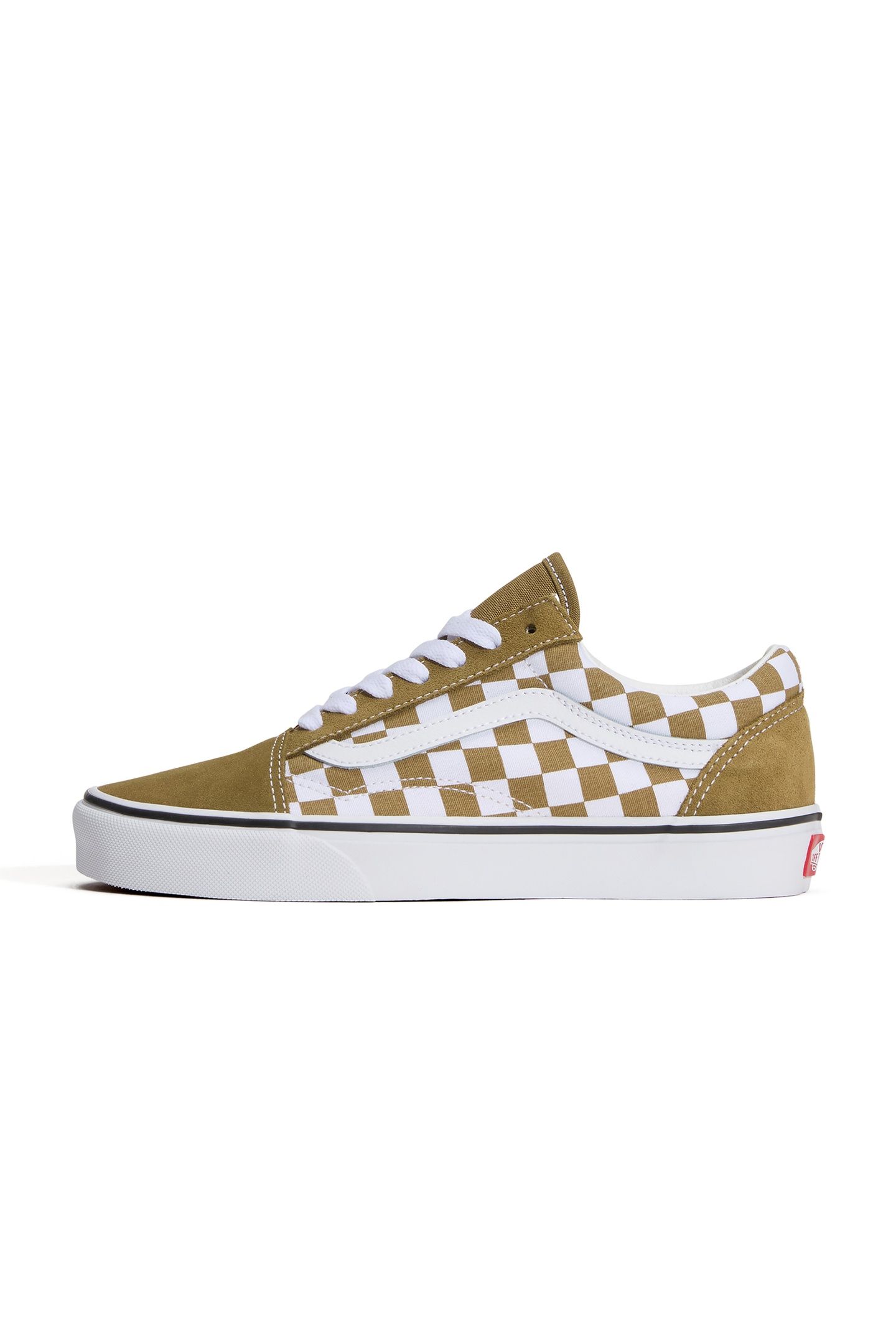 UNISEX OLD SKOOL CHECKERBOARD OLIVE BROWN/TRUE WHITE 2