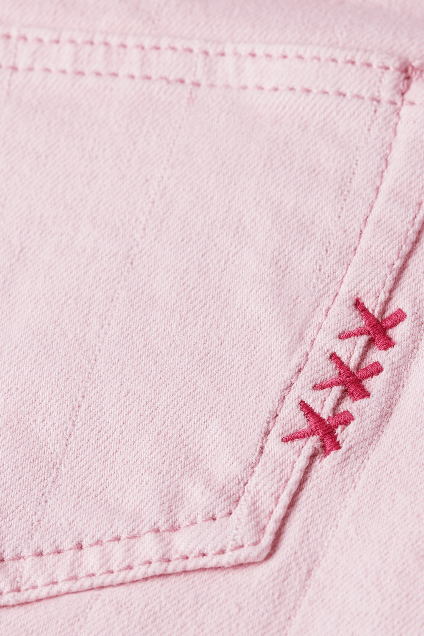 GIRLS DENIM MINI SKIRT DARK PINK 3
