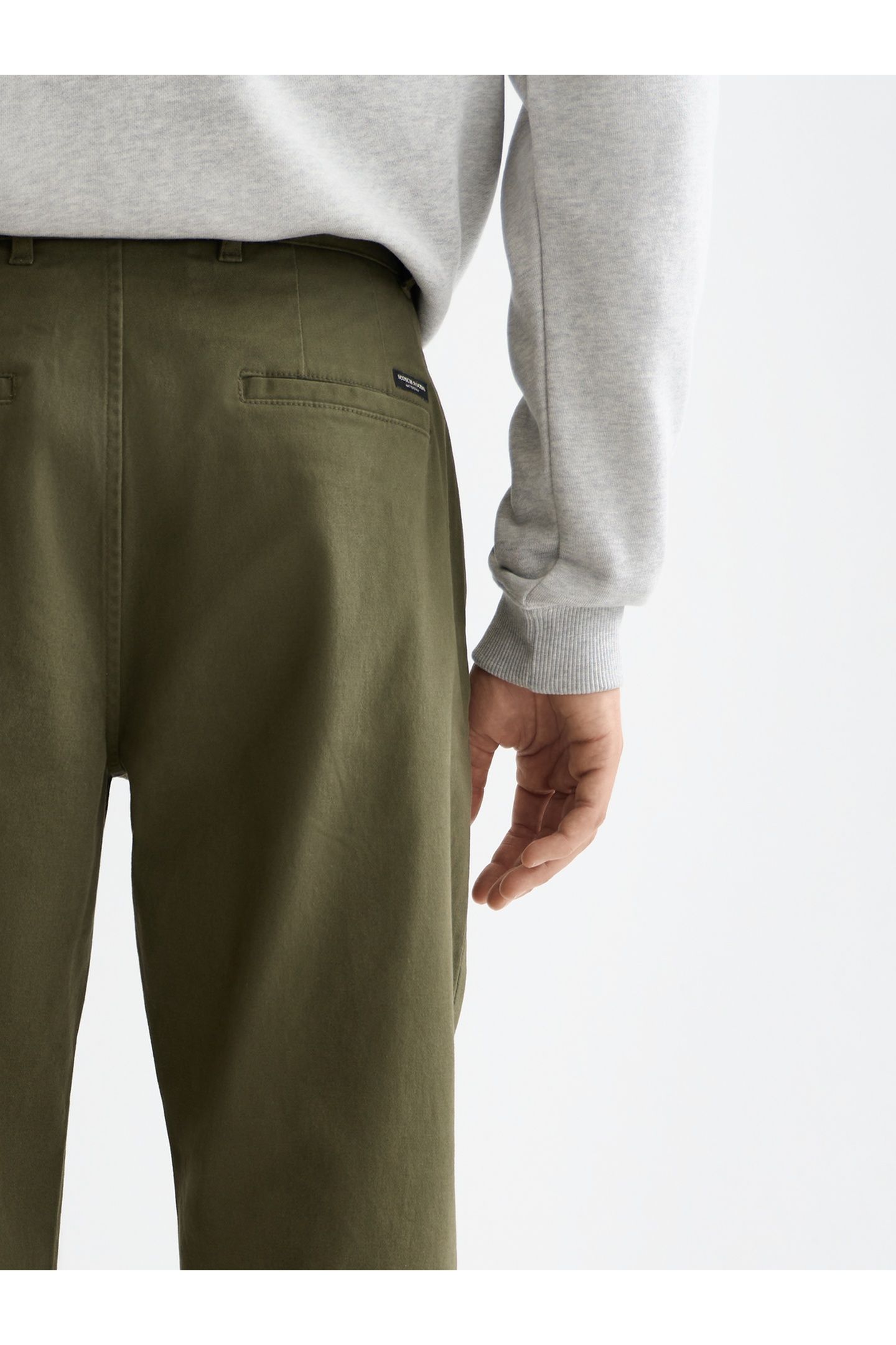 STUART COTTON-BLEND TWILL CHINO DARK GREEN 6