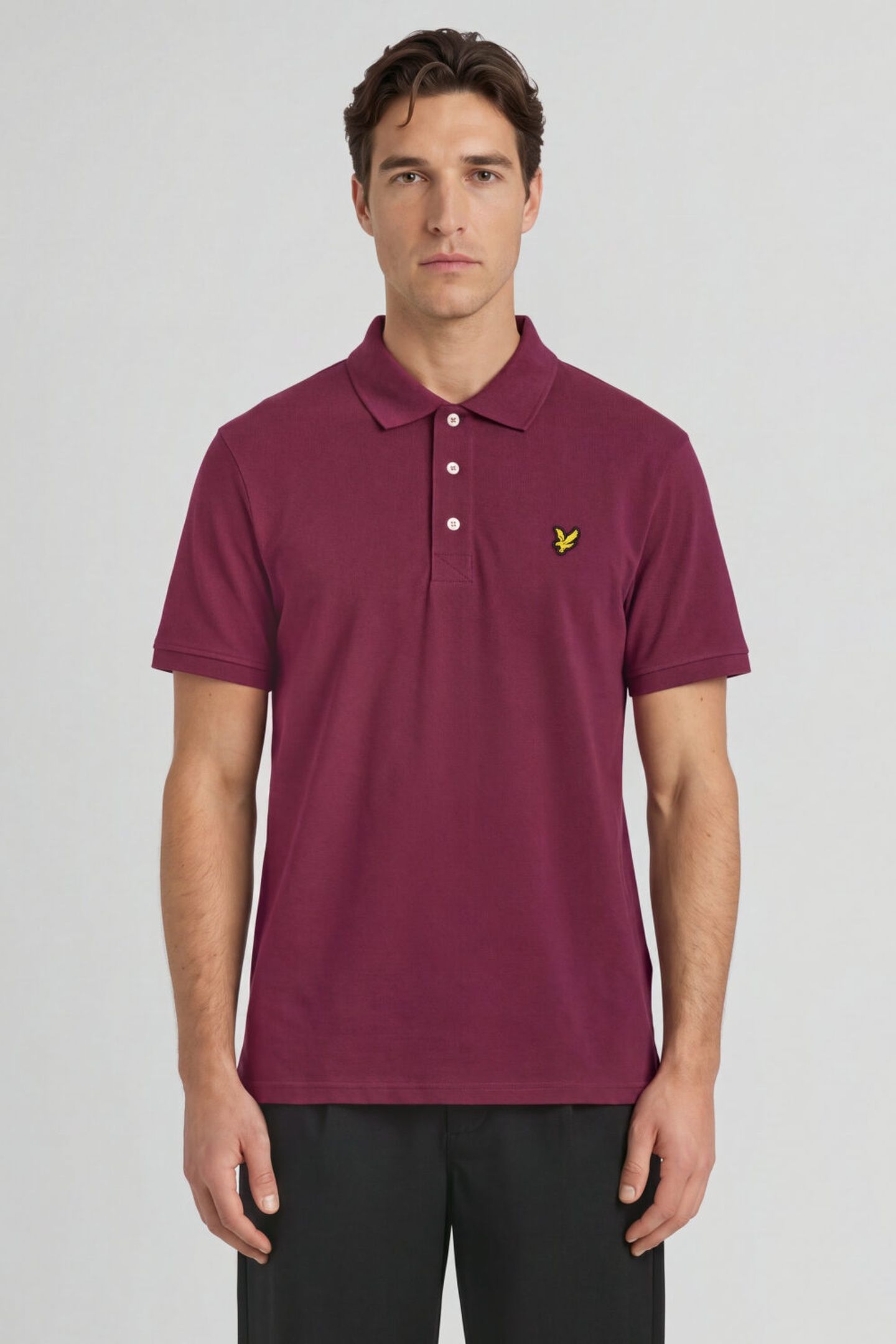 PLAIN POLO SHIRT RICH BURGUNDY 1