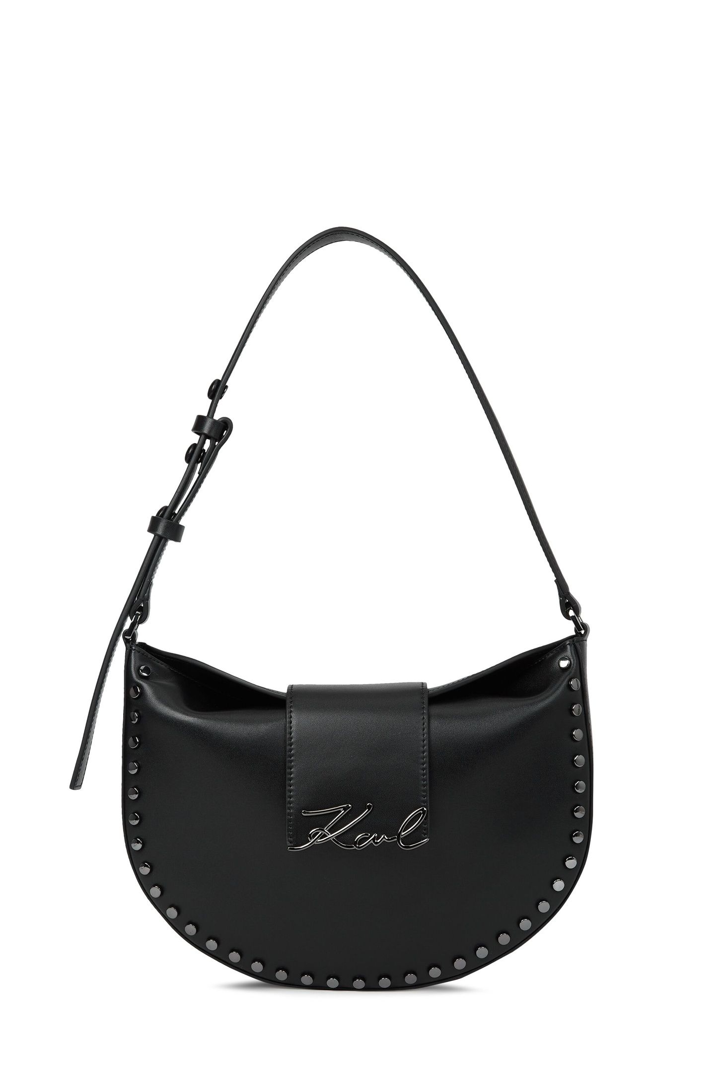 SIGNATURE HALFMOON STUDDED BAG BLACK EMBELLISHMENT 2