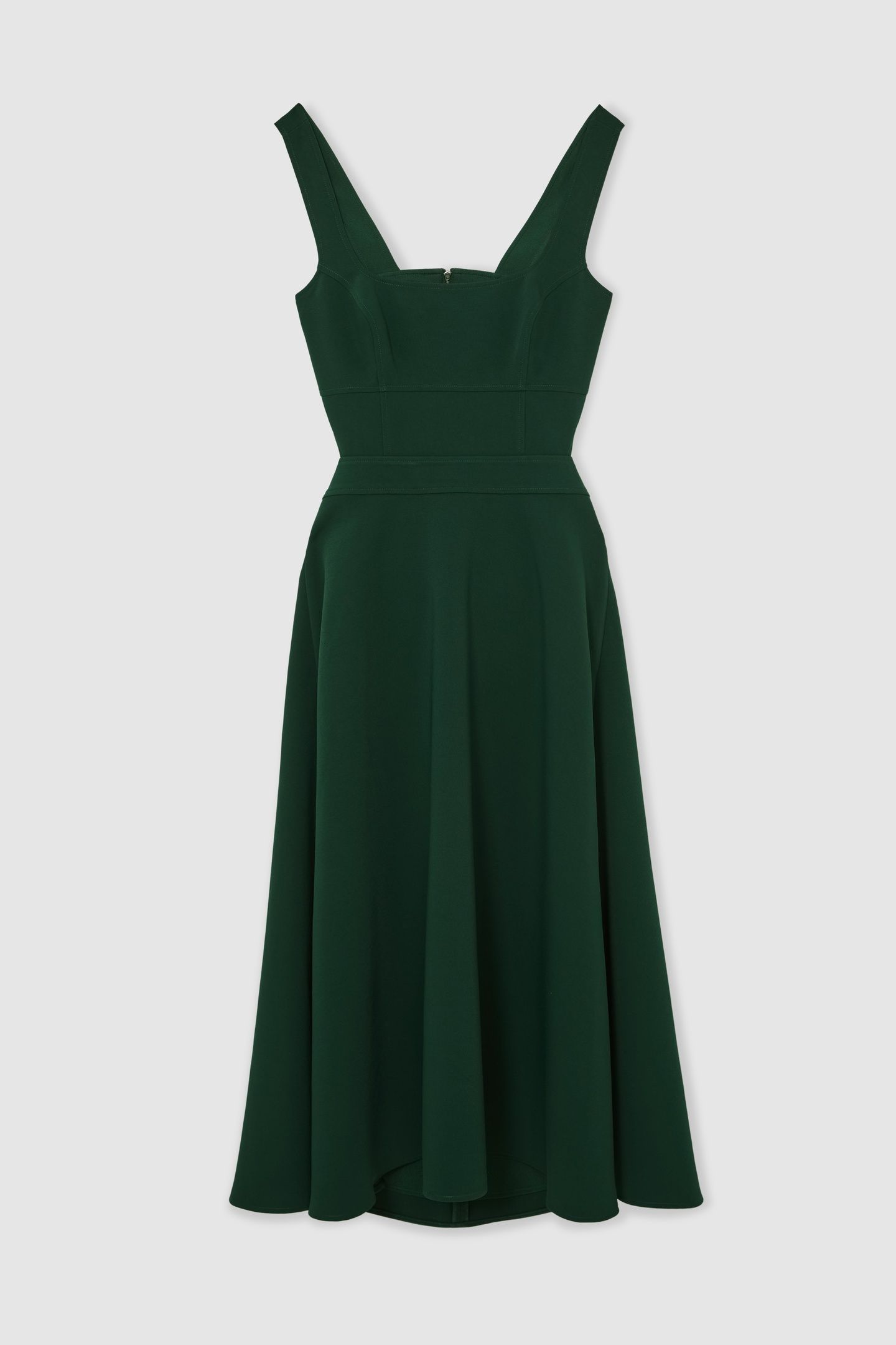 WAISTED MIDI DRESS GREEN 4