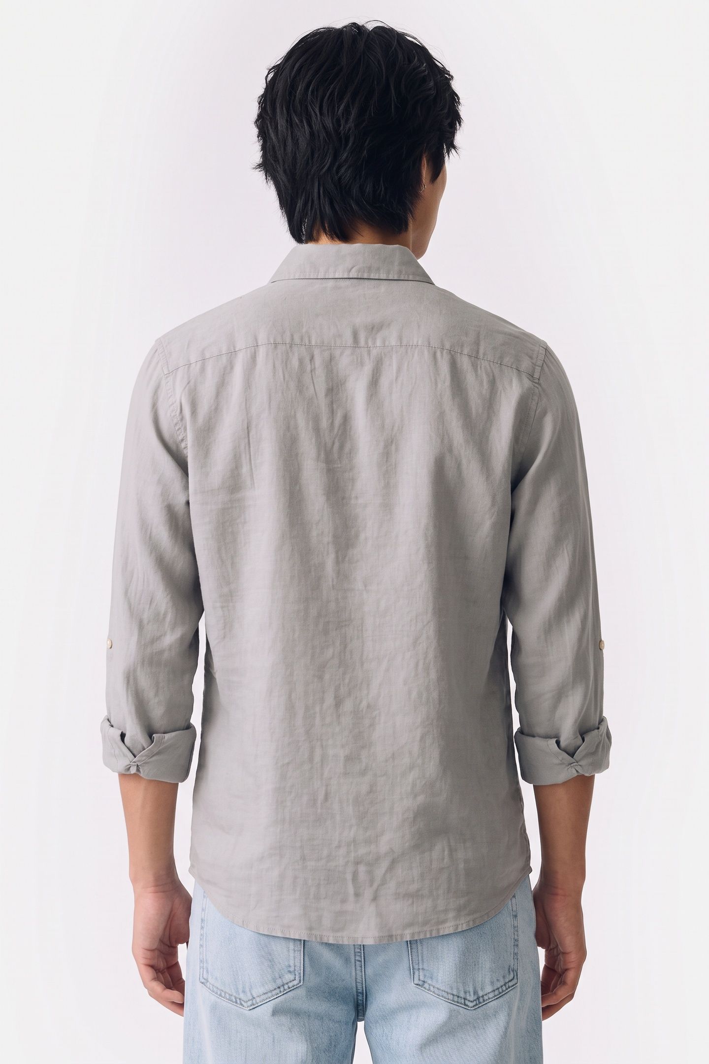 SEASONAL CORE LINEN REGULARFIT SHIRT MEDIUM GREY 2