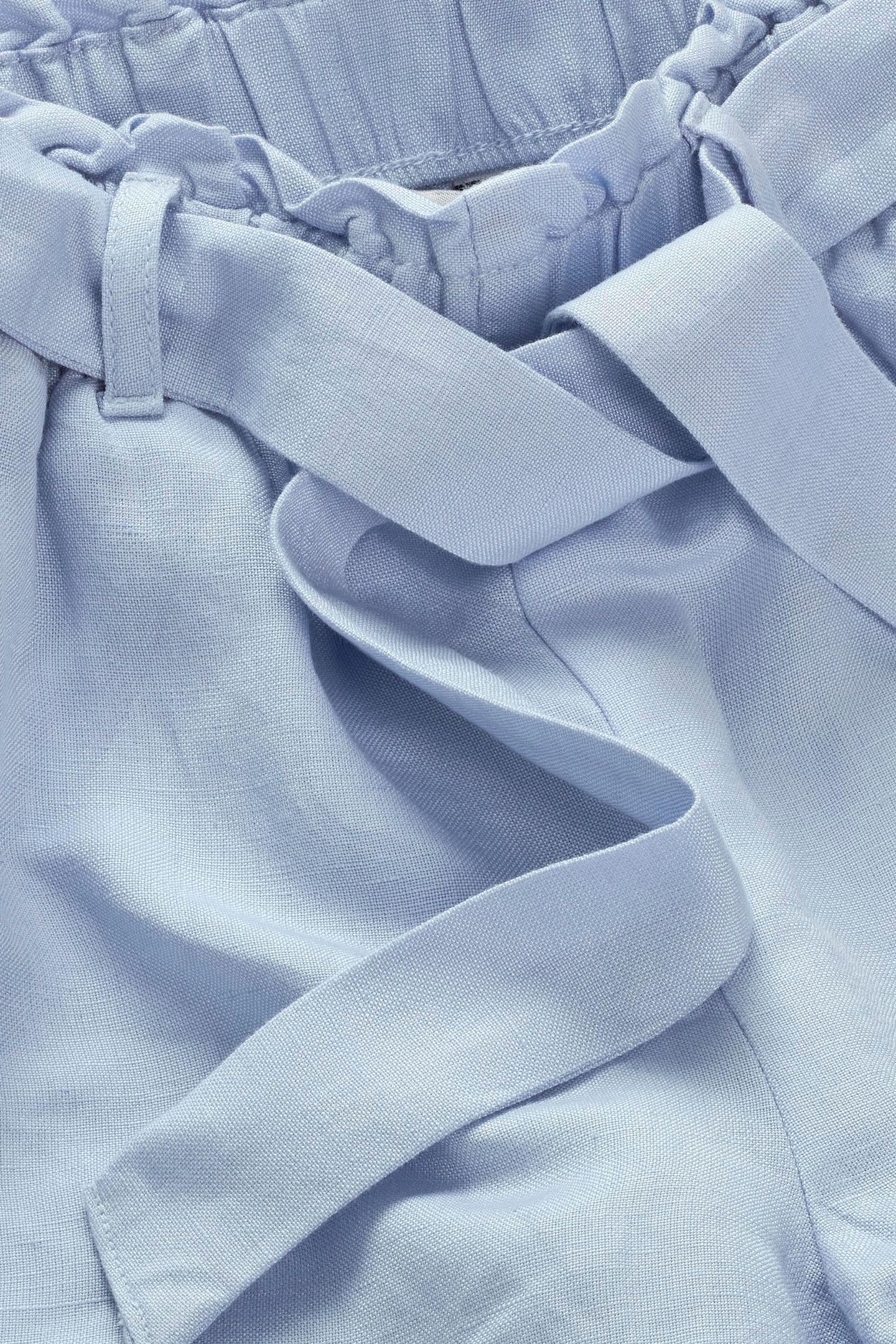 GIRLS LINEN PULL ON SHORT BREEZY BLUE 3