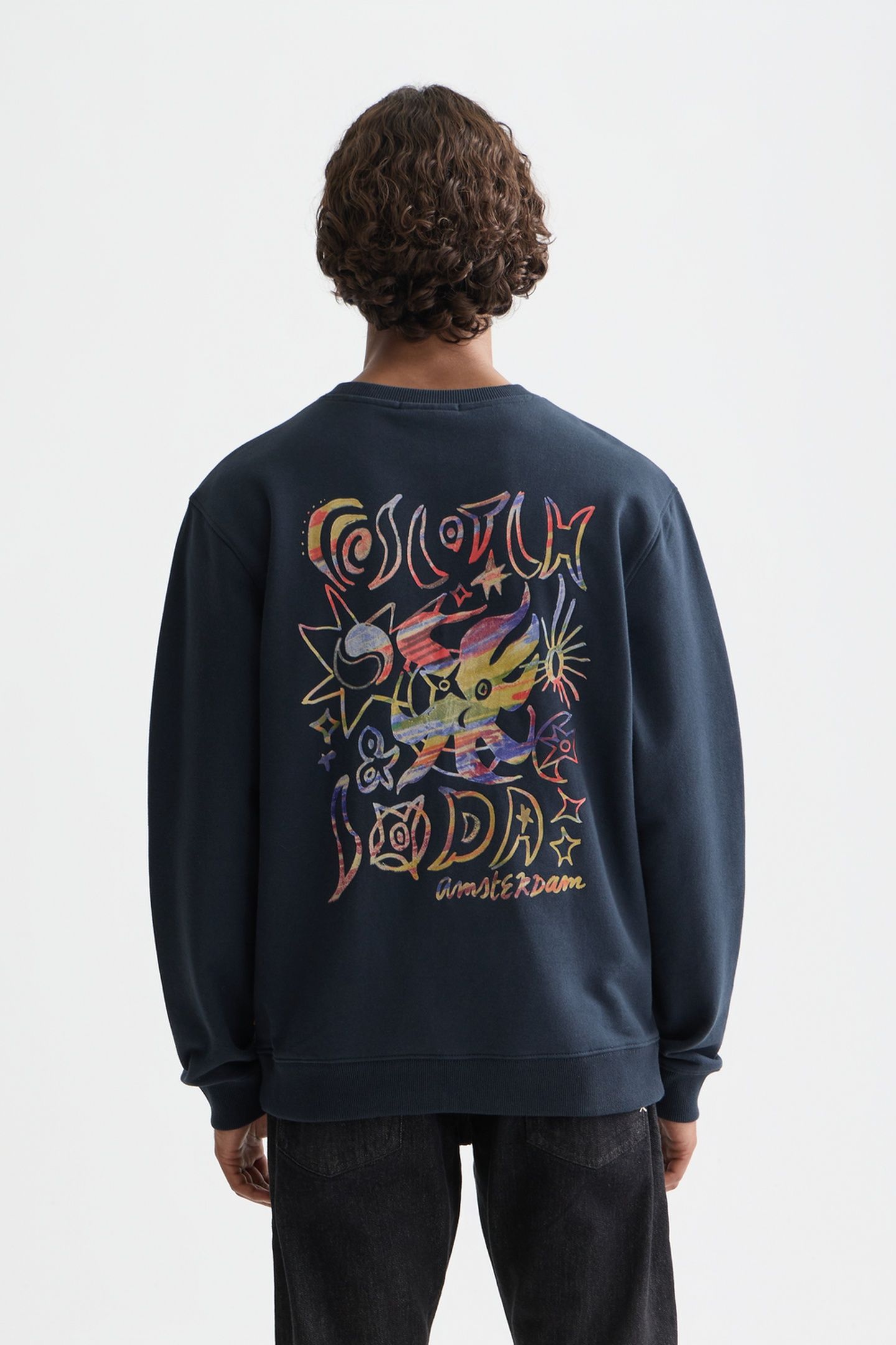 FRONT AND BACK ARTWORK REGULAR-FIT SWEATSHIRT DARK GREY 2