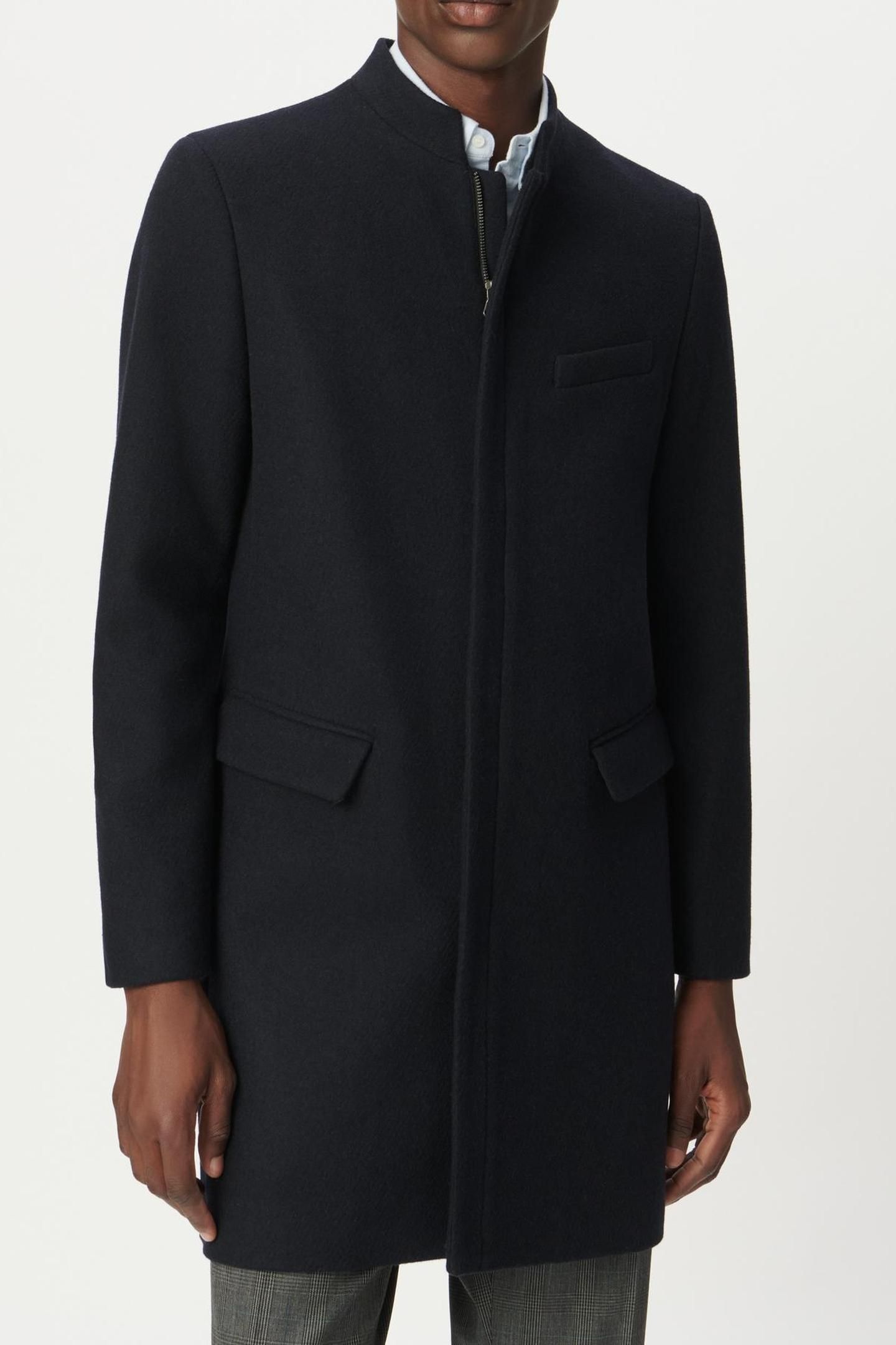 NAVY ZIPPED OFFICER COAT 1