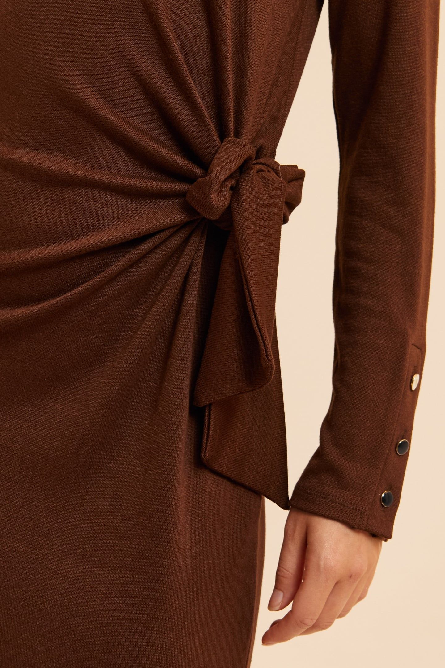 BROWN LONG TUBE DRESS TO TIE ON SIDE 8