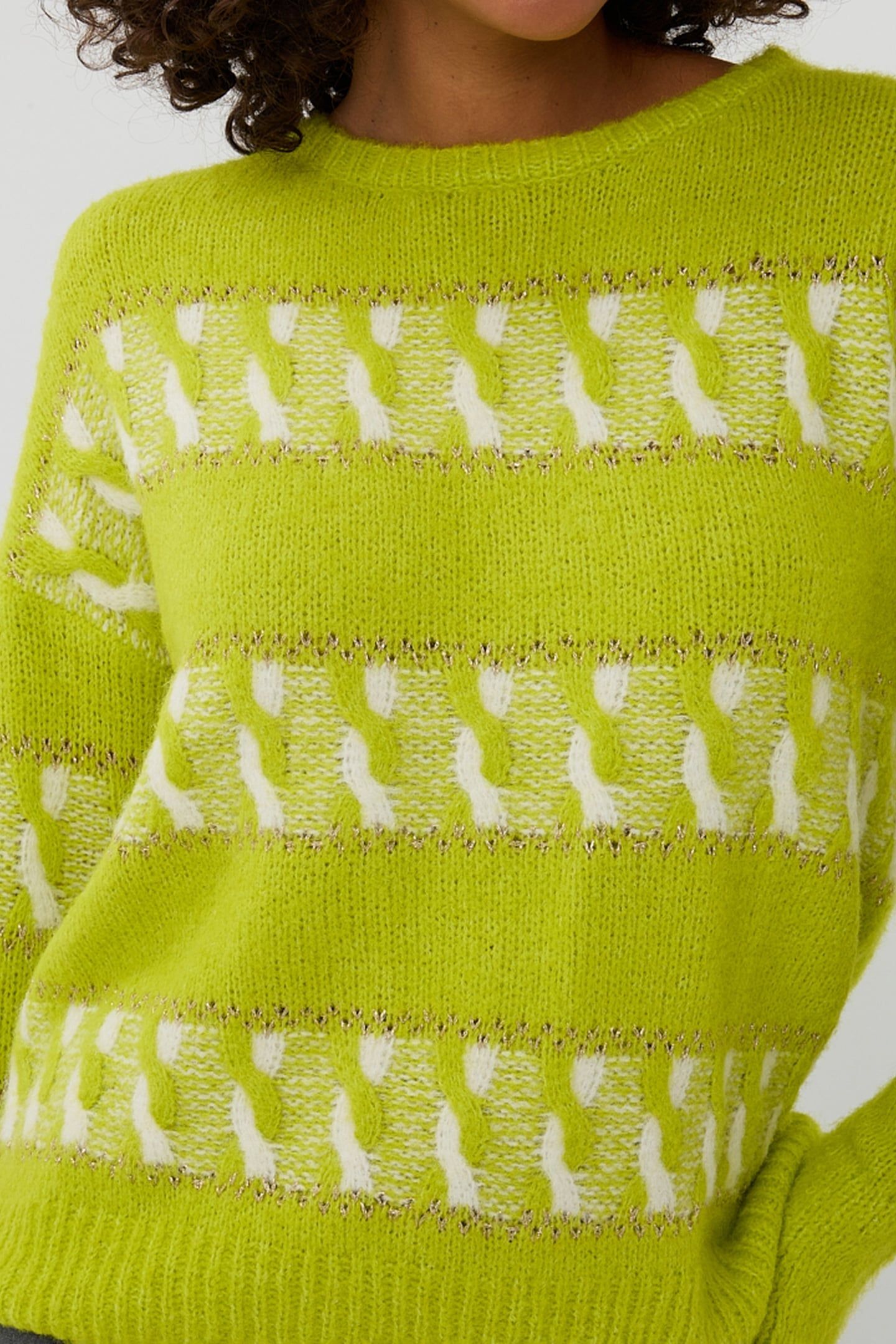 SWEATER STRIPED JACQUARD CITY LIME 8