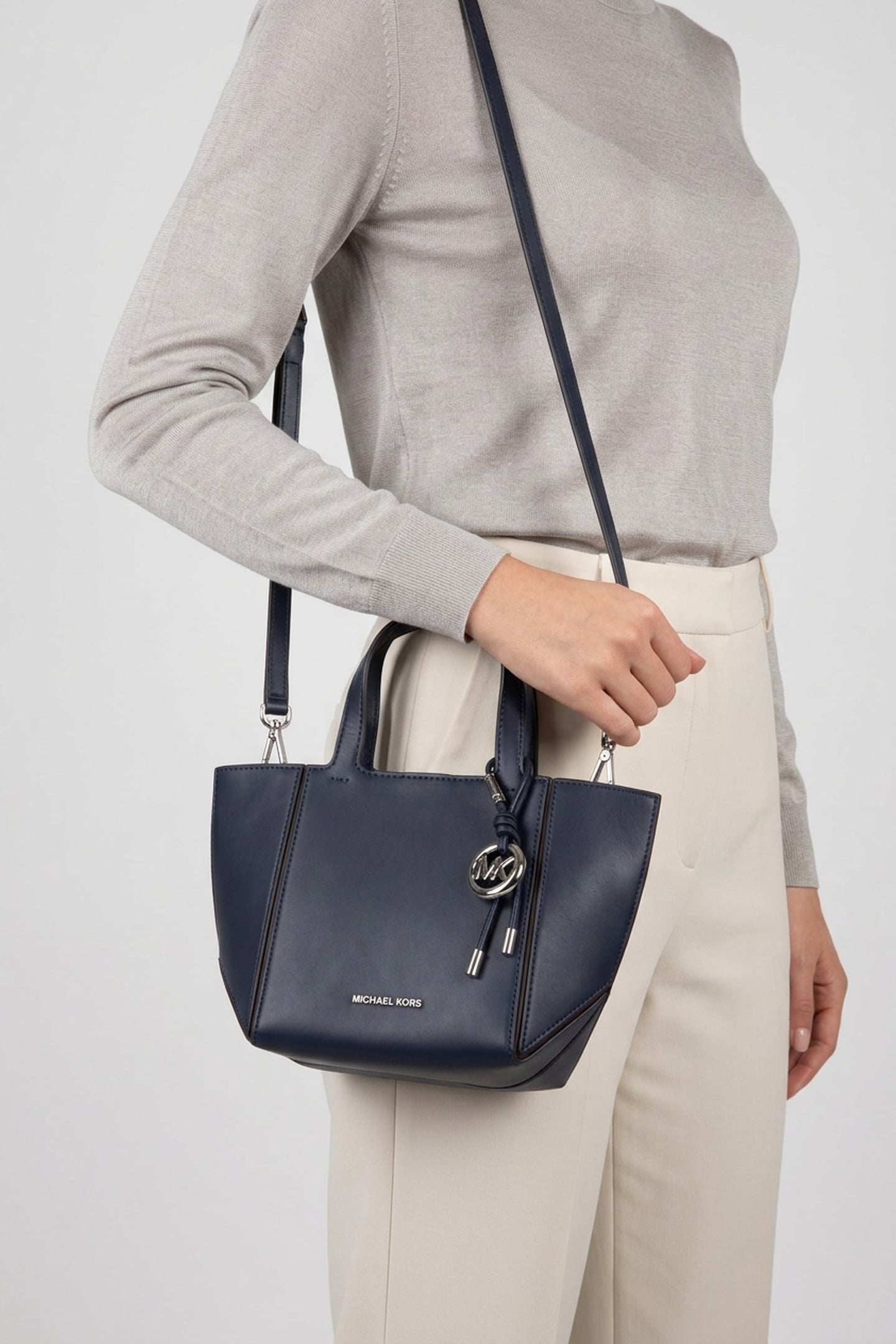 SMALL CONVERTIBLE CINCHED TOTE DRESS BLUES 3