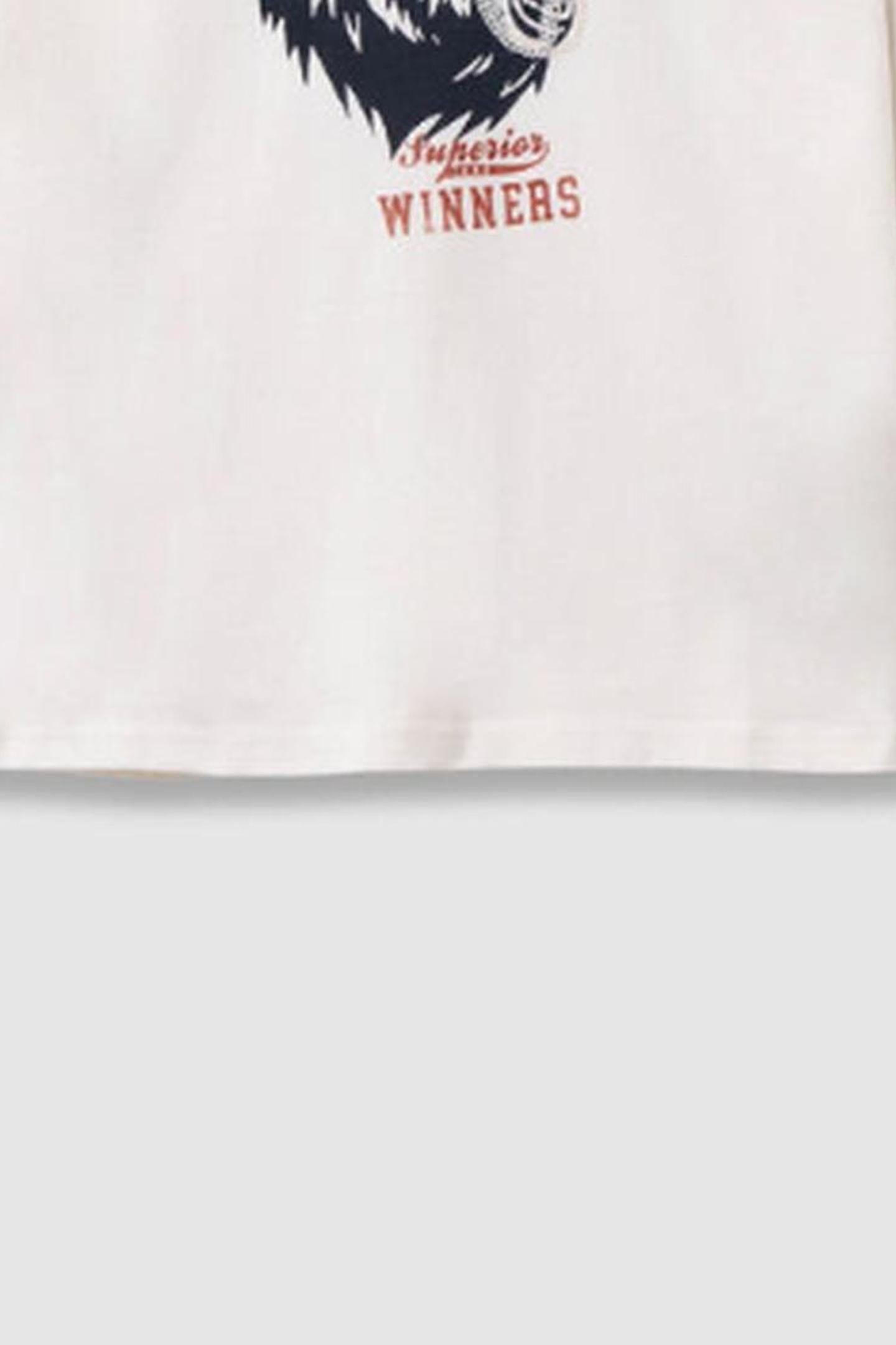 BOYS’ ECRU ORGANIC COTTON T-SHIRT, REVERSIBLE SEQUIN CAP 4