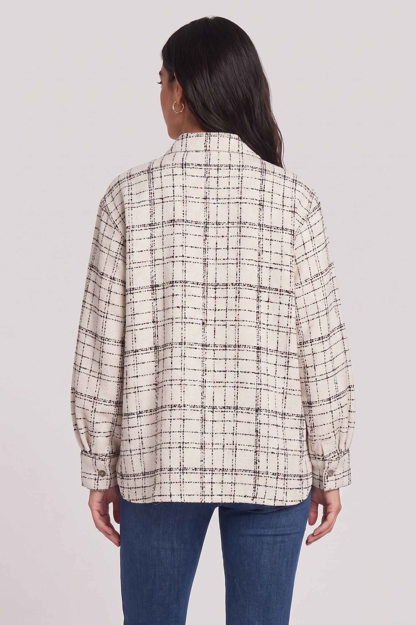ZUNNY OVERSHIRT ECRU/BLACK 2
