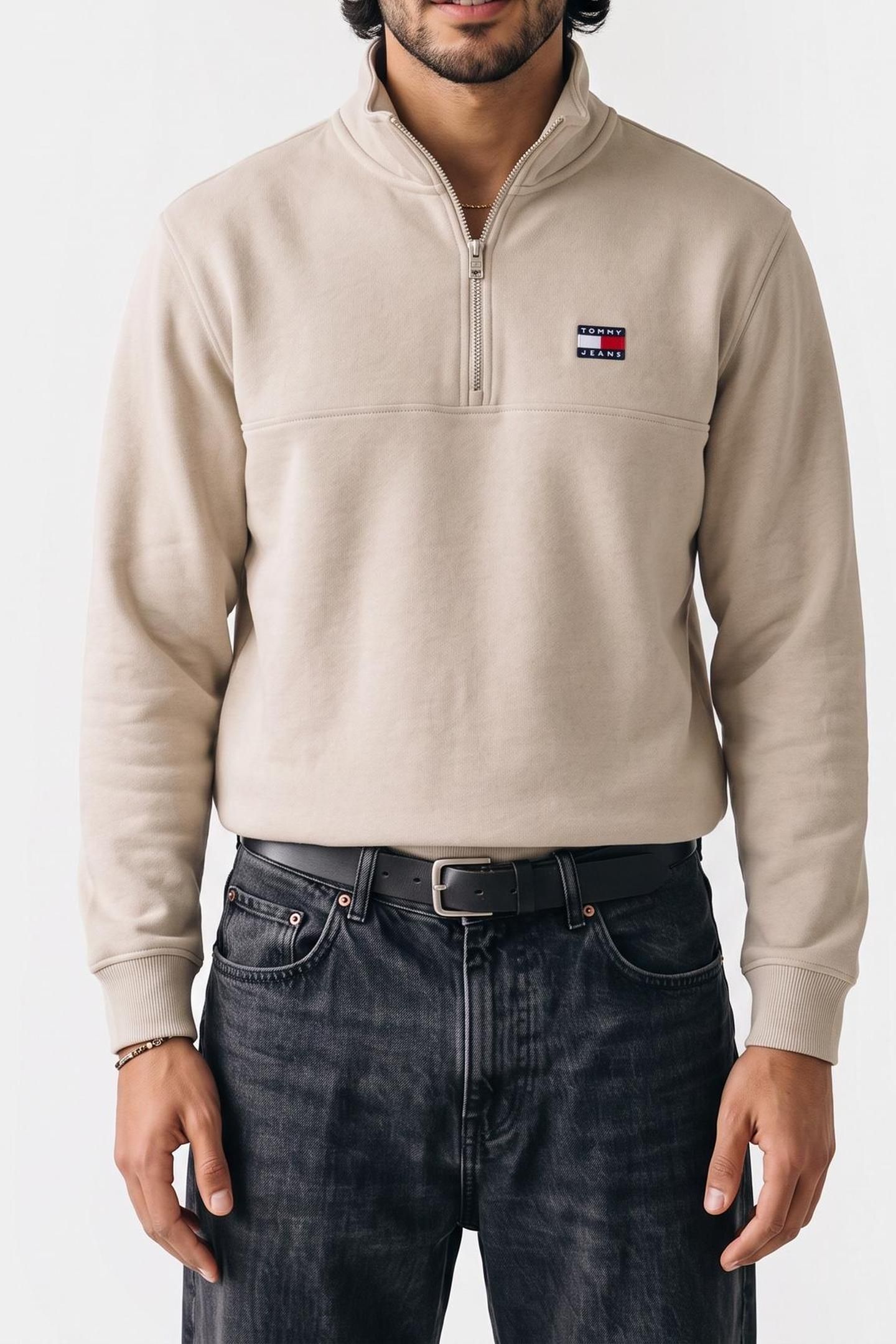 TJM REG BADGE QUARTER ZIP ANCIENT WHITE HEATHER 1