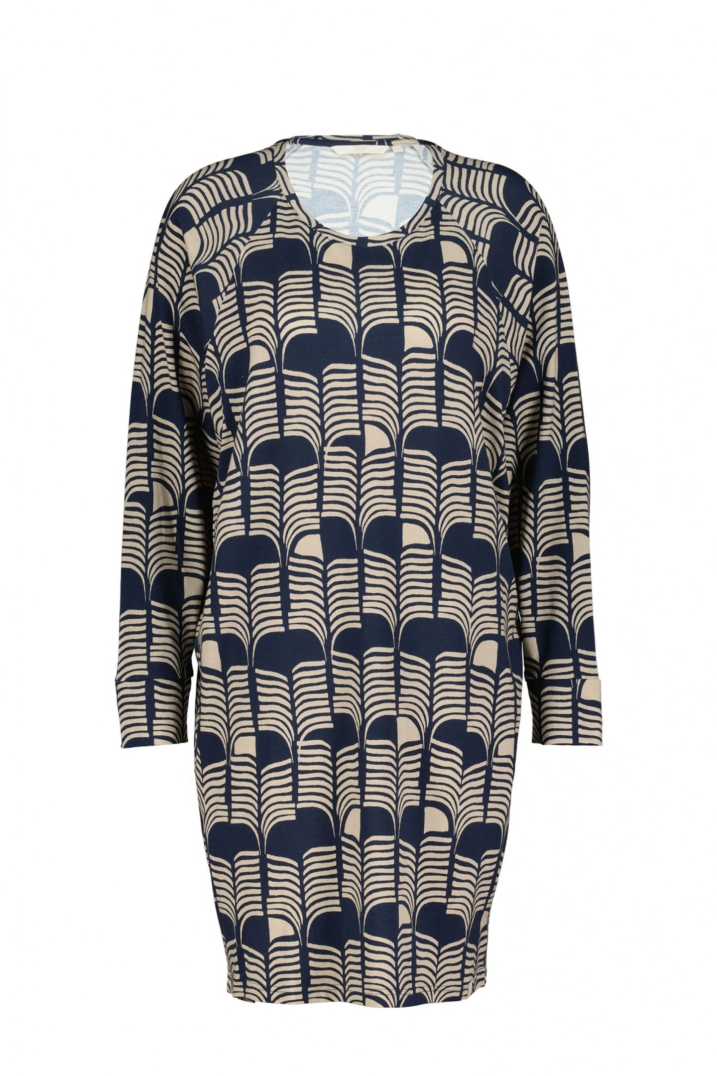 COMFY LOOSE DRESS DARK BLUE GLOW PRINT 5