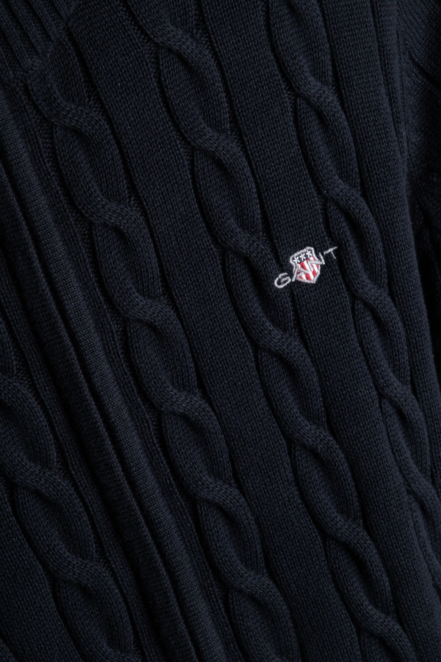TEEN UNISEX COTTON CABLE FULL ZIP CARDIGAN EVENING BLUE 4