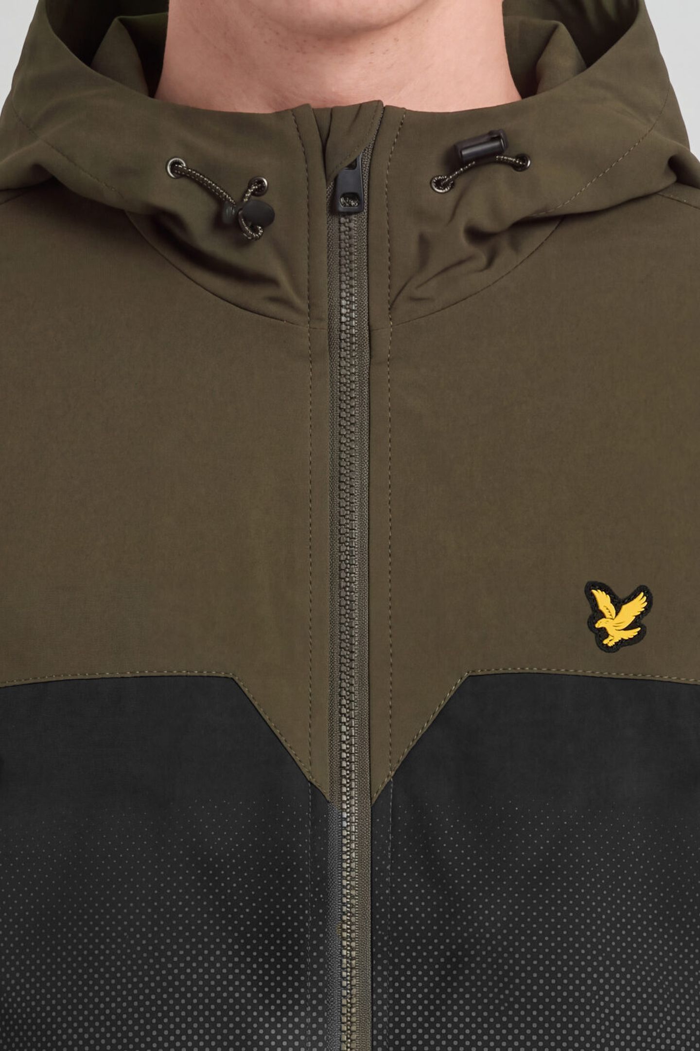 GRADIENT COLOUR BLOCK JACKET OLIVE/JET BLACK 5