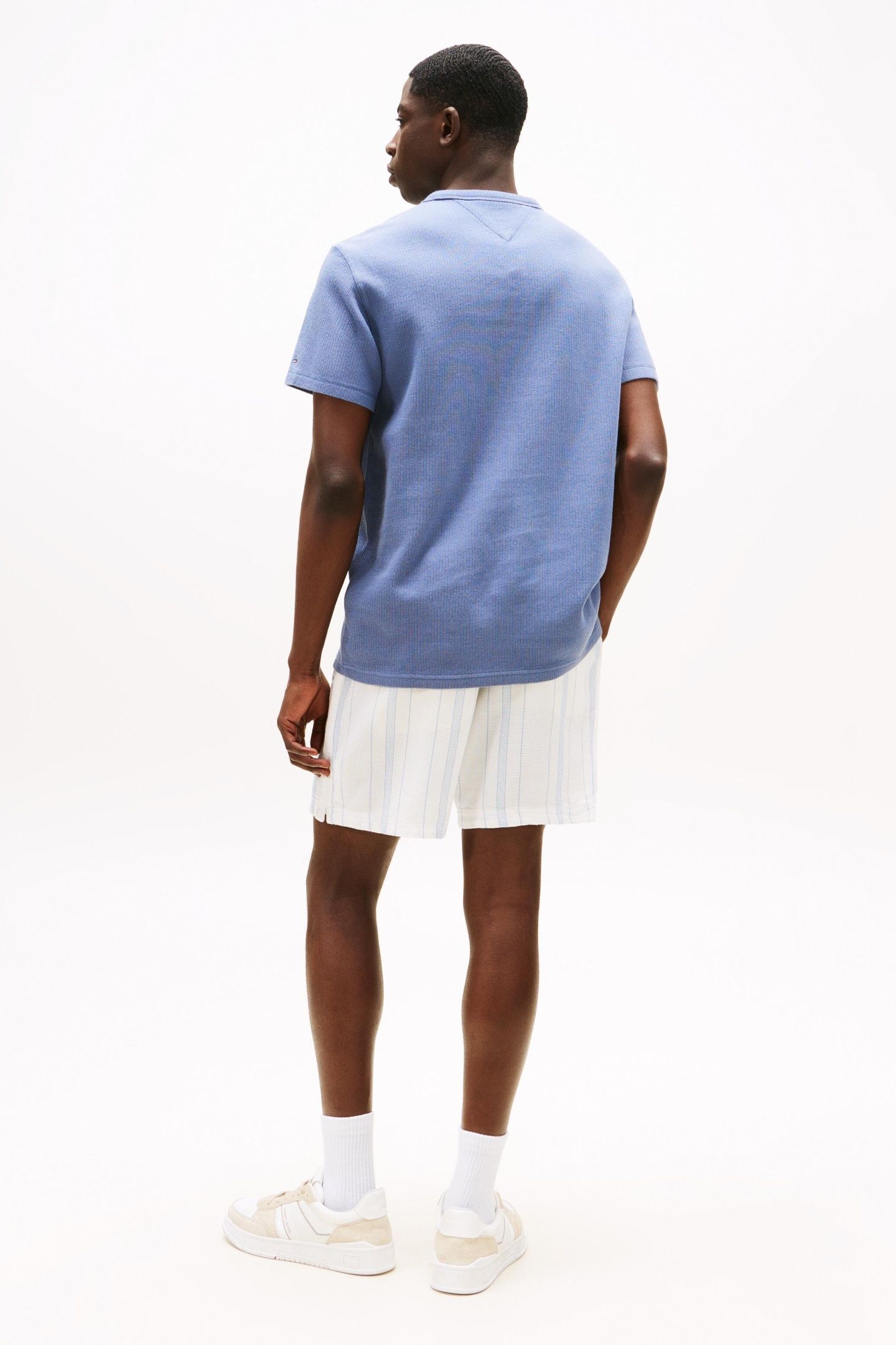 TJM SLIM WAFFLE TEE BLUE MOMENT 4