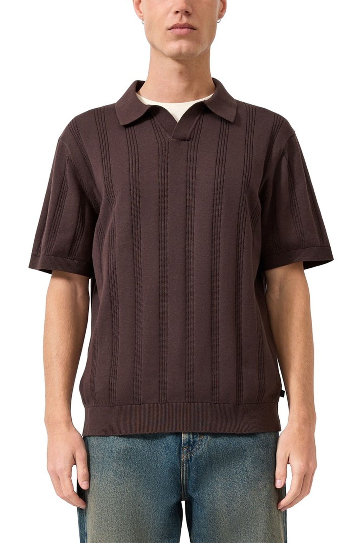 S.OLIVER-QS POLOSHIRTS BROWN 1