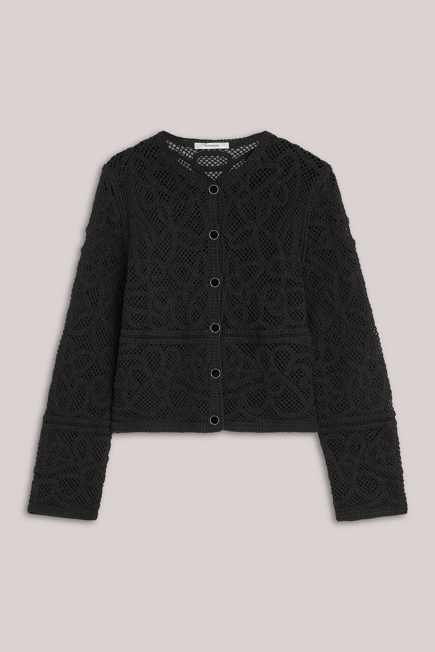 CARDIGAN MACRAME KNIT BLACKS 4