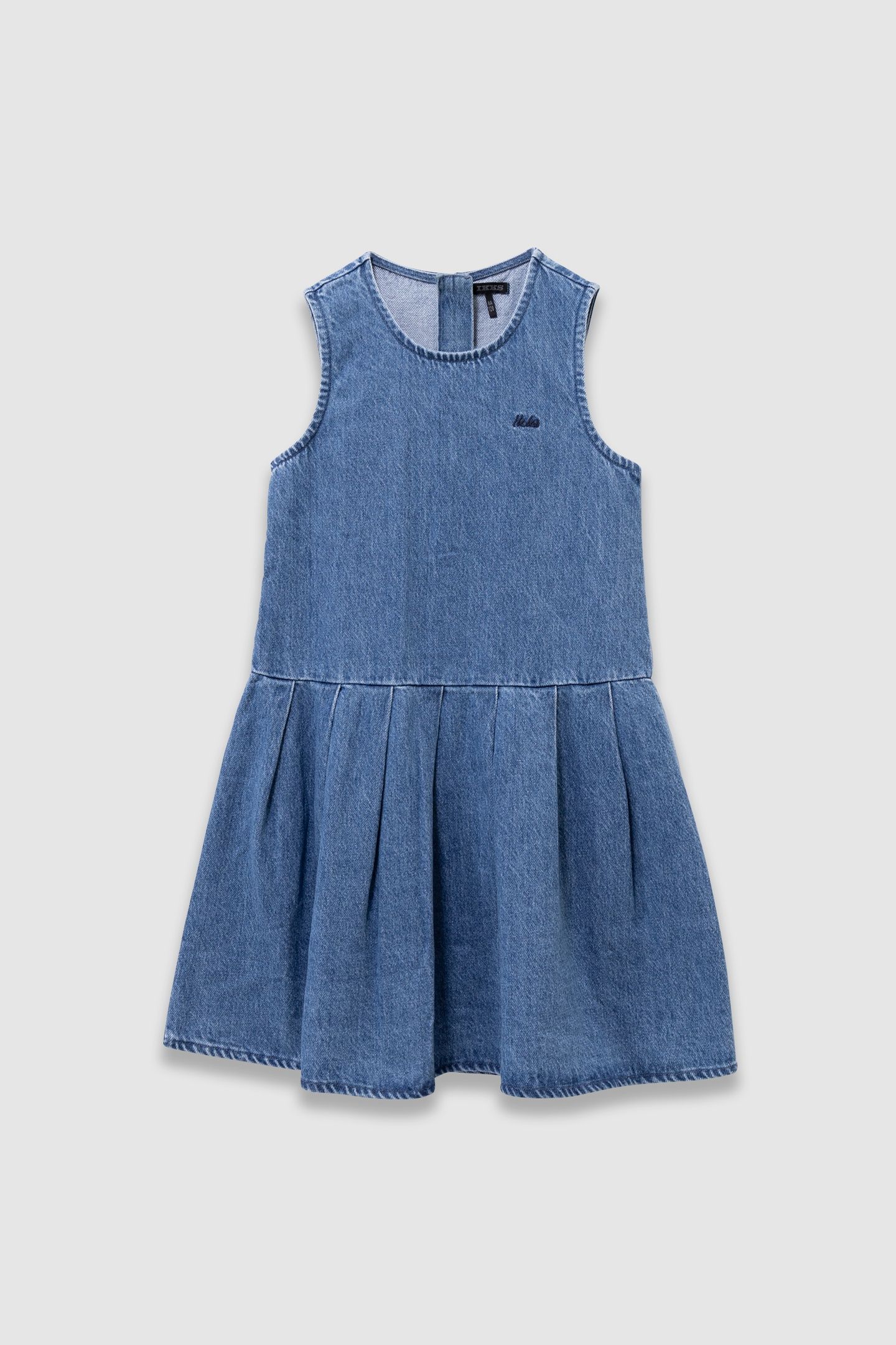 GIRLS’ 2-IN-1 DENIM DRESS AND ZIP-NECK SWEATSHIRT 3