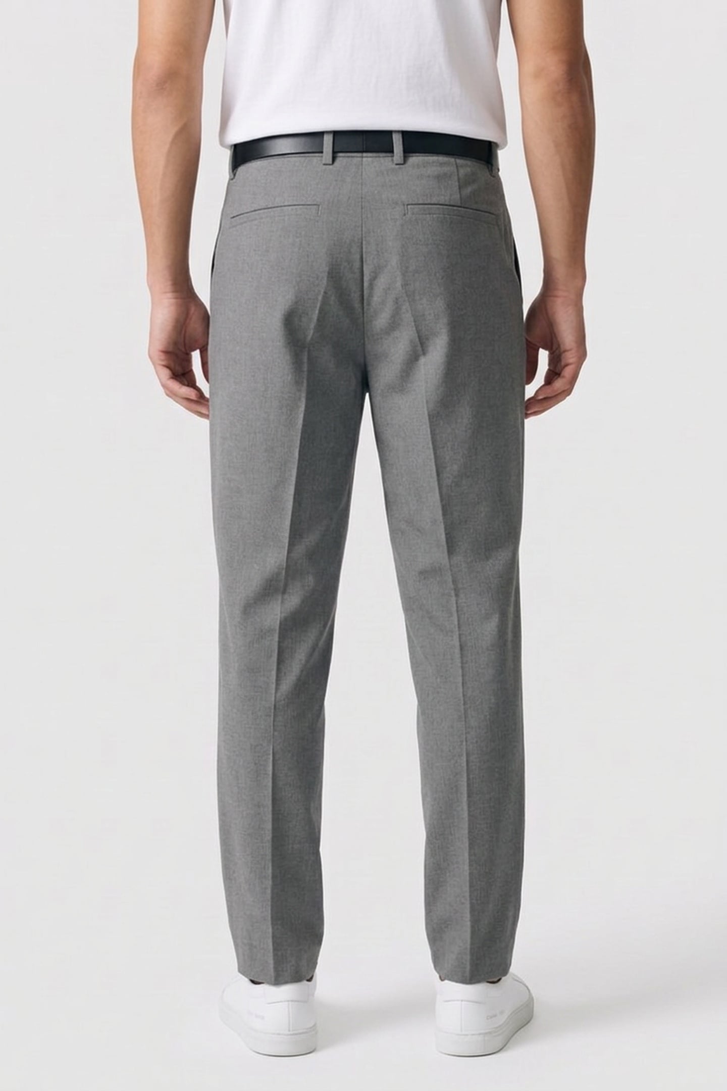 SLIM TAPERED PLEATED MARBLE GRAY 2
