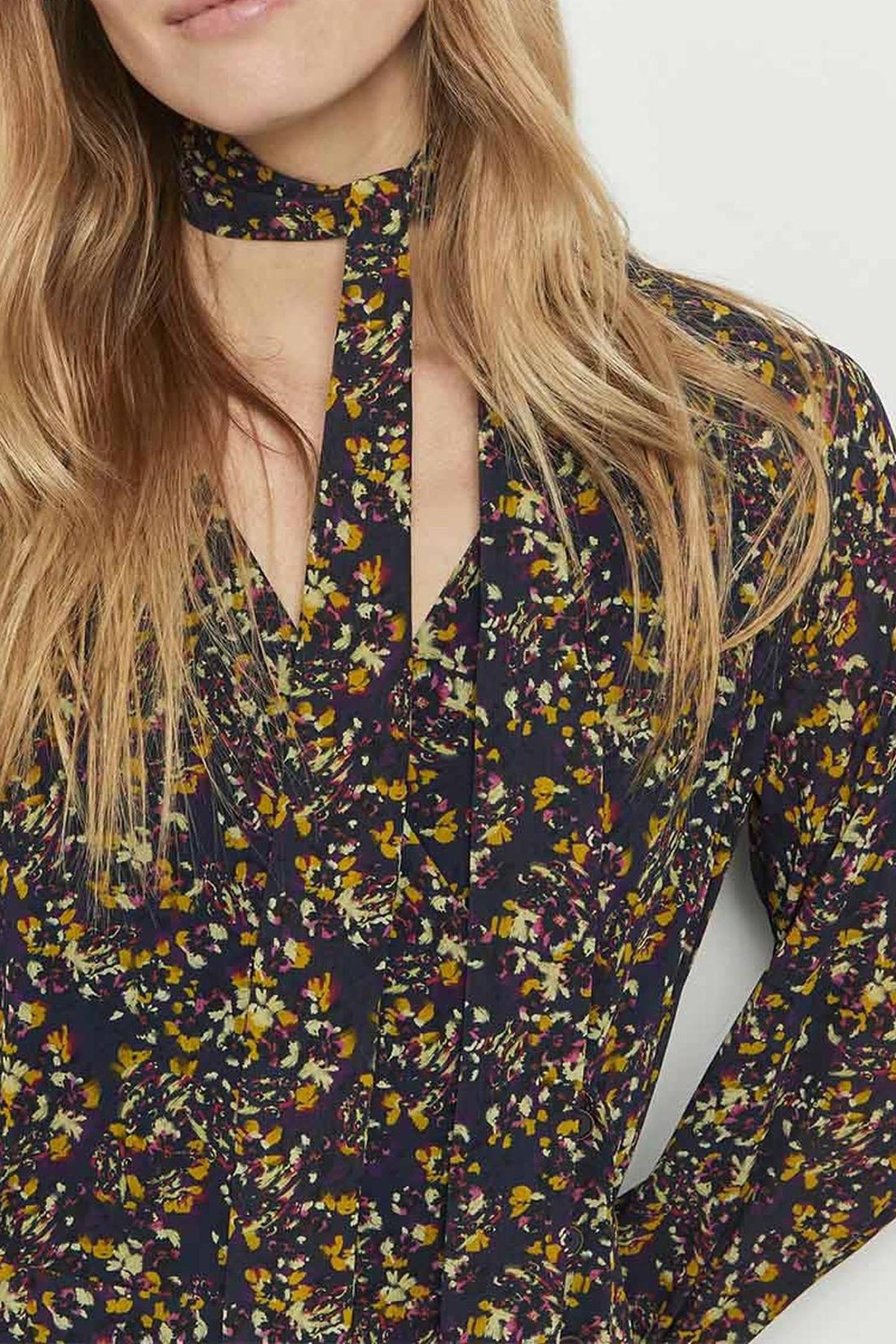 REASON _ NAVY MAXI DRESS WITH FLORAL PRINT IN RECYCLED POLYE 4