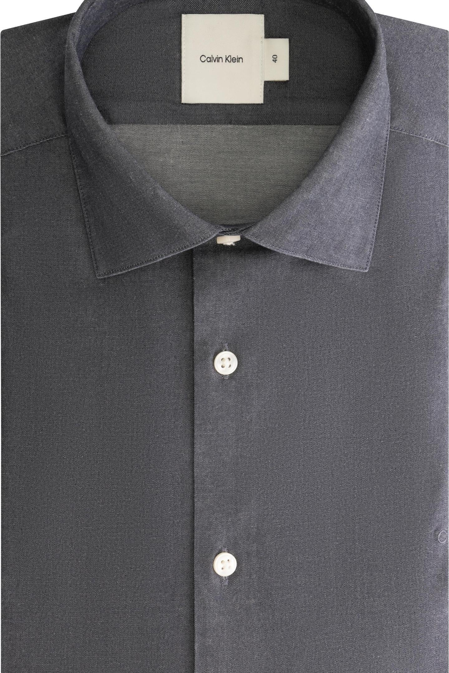 REGULAR DENIM WASHED SHIRT GREY 5
