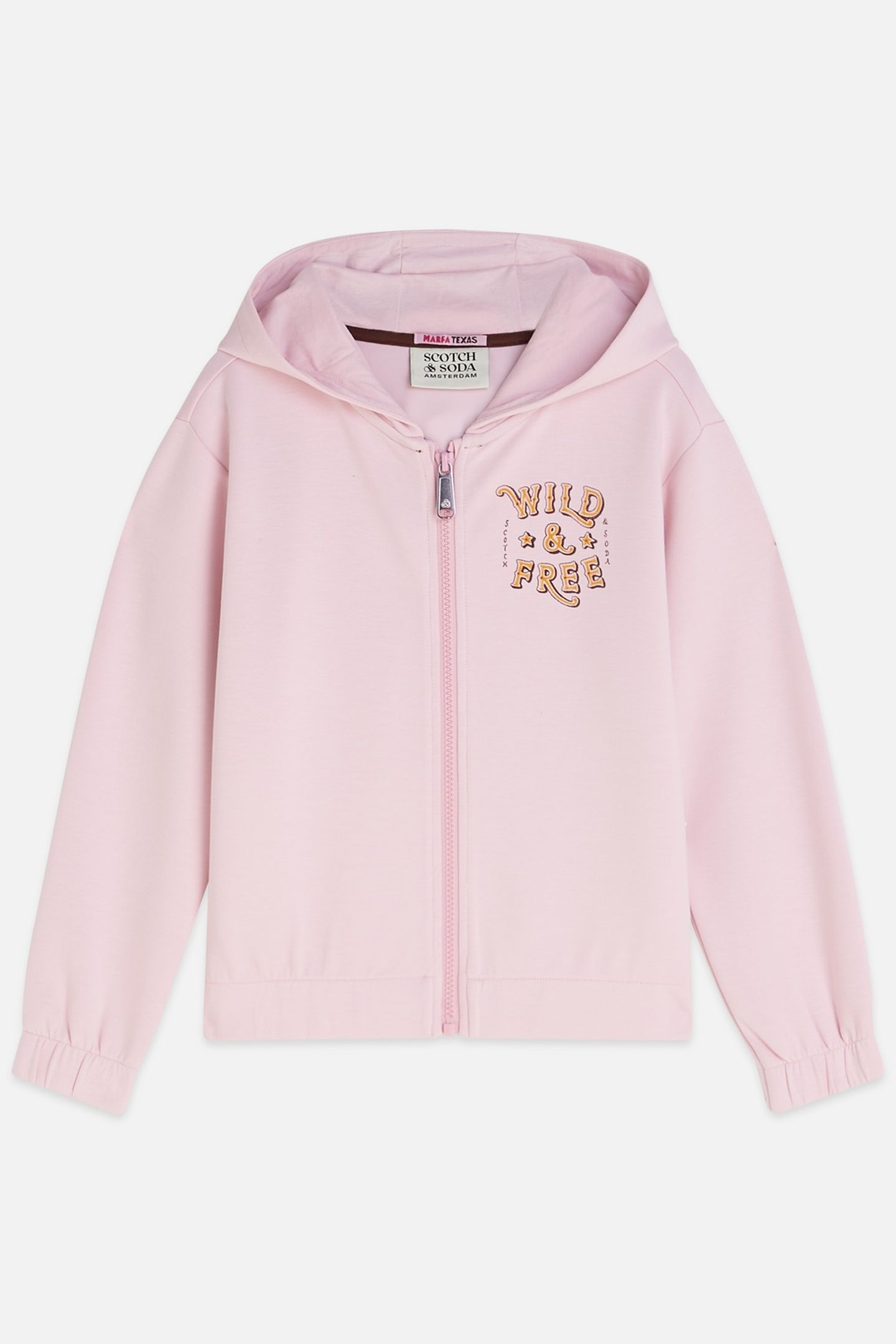 GIRLS VISCOSEBLEND RELAXEDFIT ZIPTHROUGH HOODIE DARK PINK 1