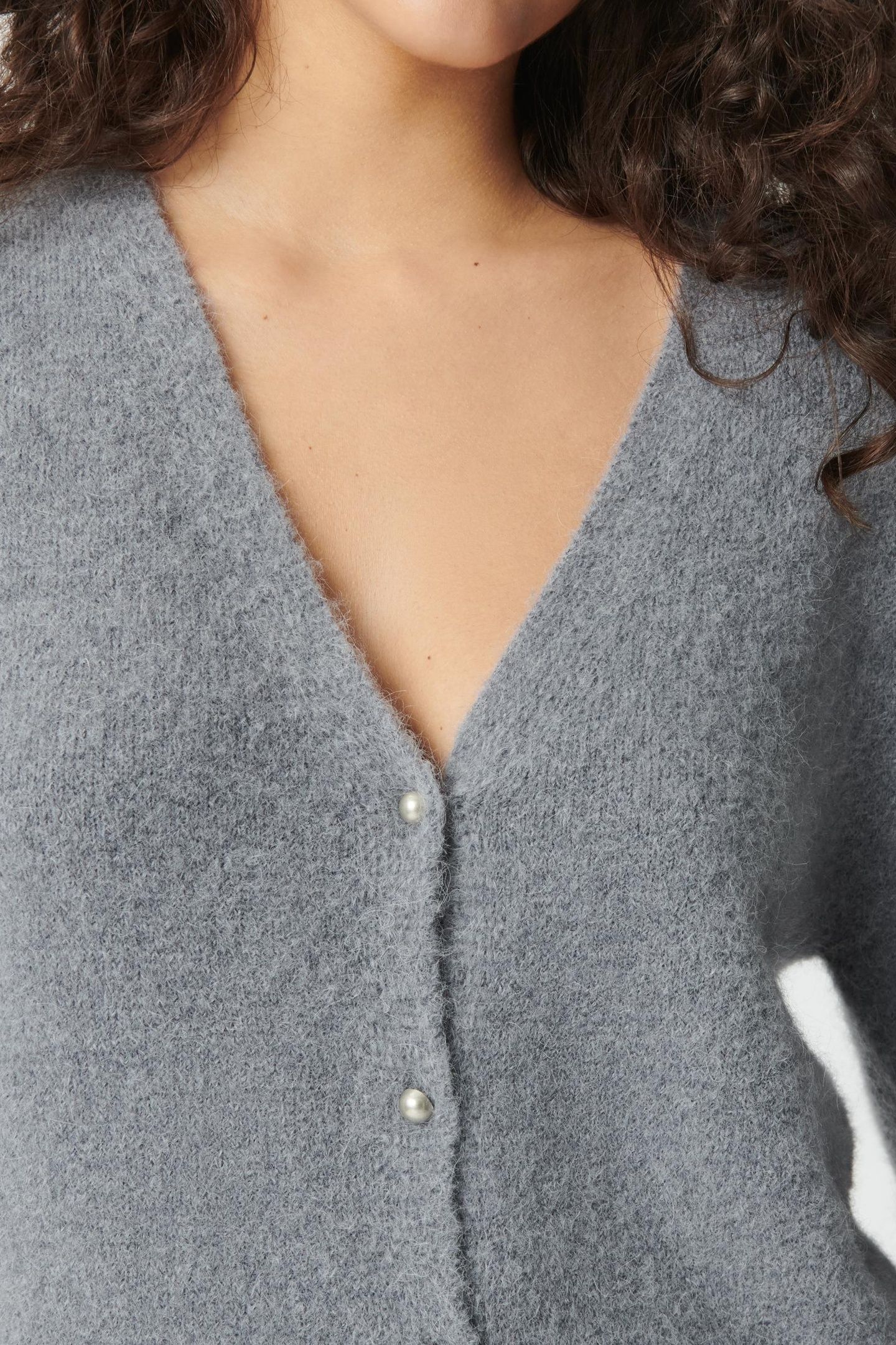 GREY KNIT BACK/FRONT REVERSIBLE CARDIGAN 7