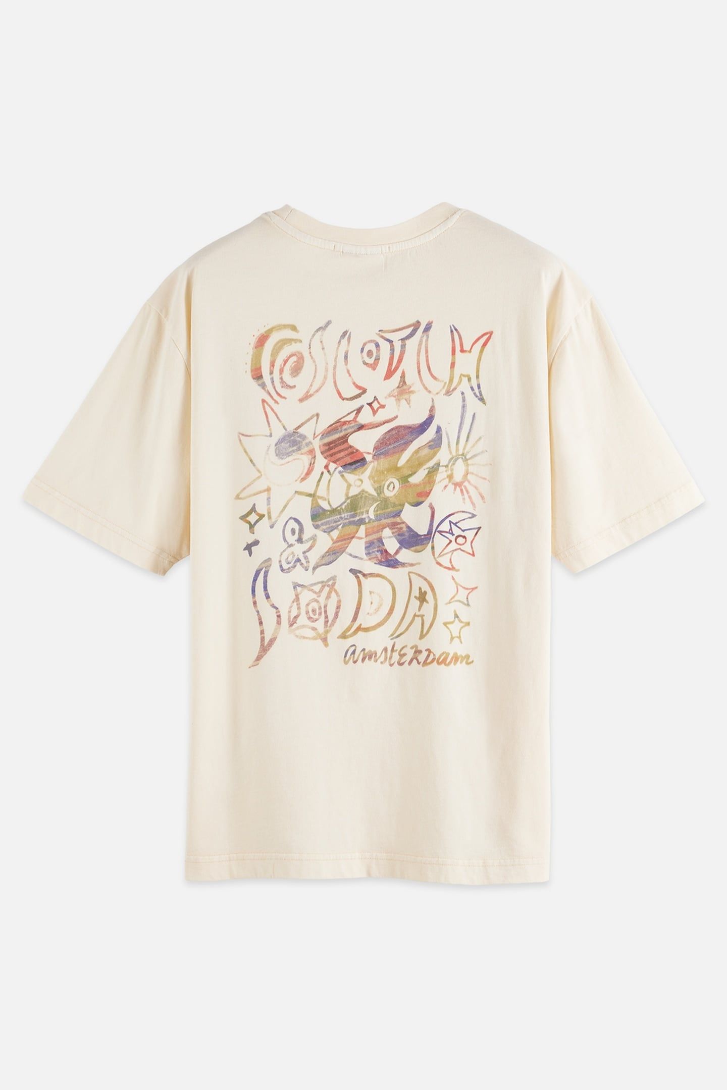 WASHED ARTWORK LOOSE T-SHIRT EGGNOG 5