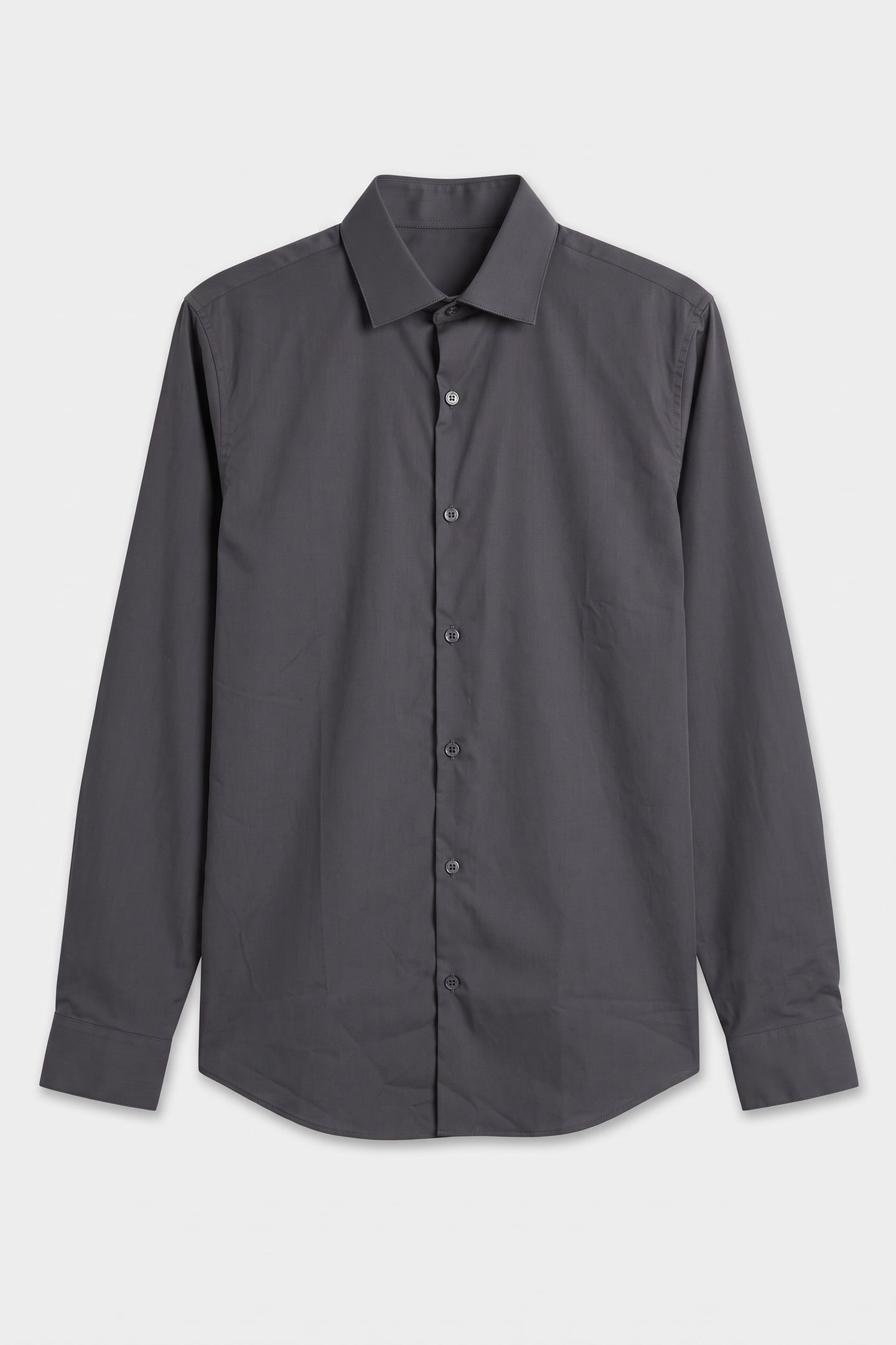 SLIM ESSENTIALS POPLIN SHIRT CARBON 3