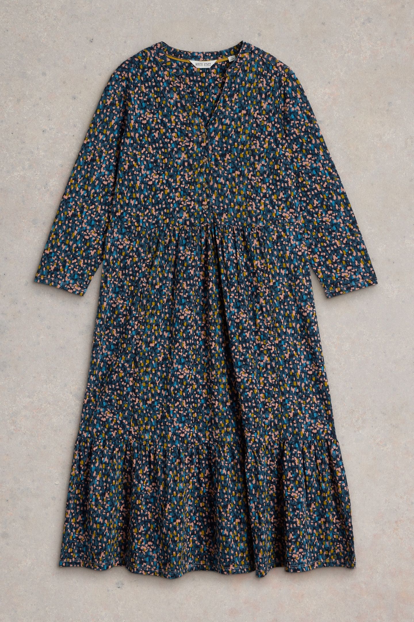 NAYA JERSEY DRESS NAVY MULTI 3