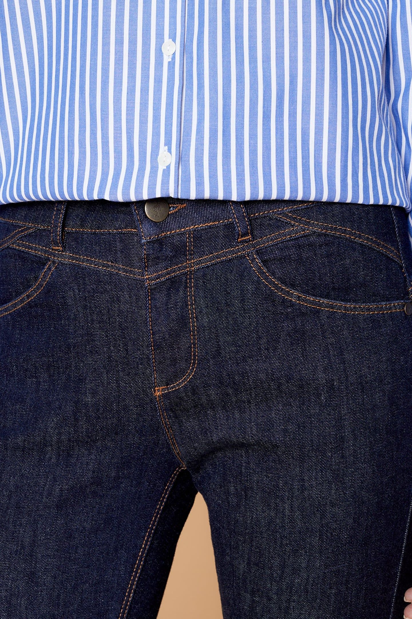 THE INDI . SLIM NAVY JEANS 7/8 PUSH UP EFFECT 5