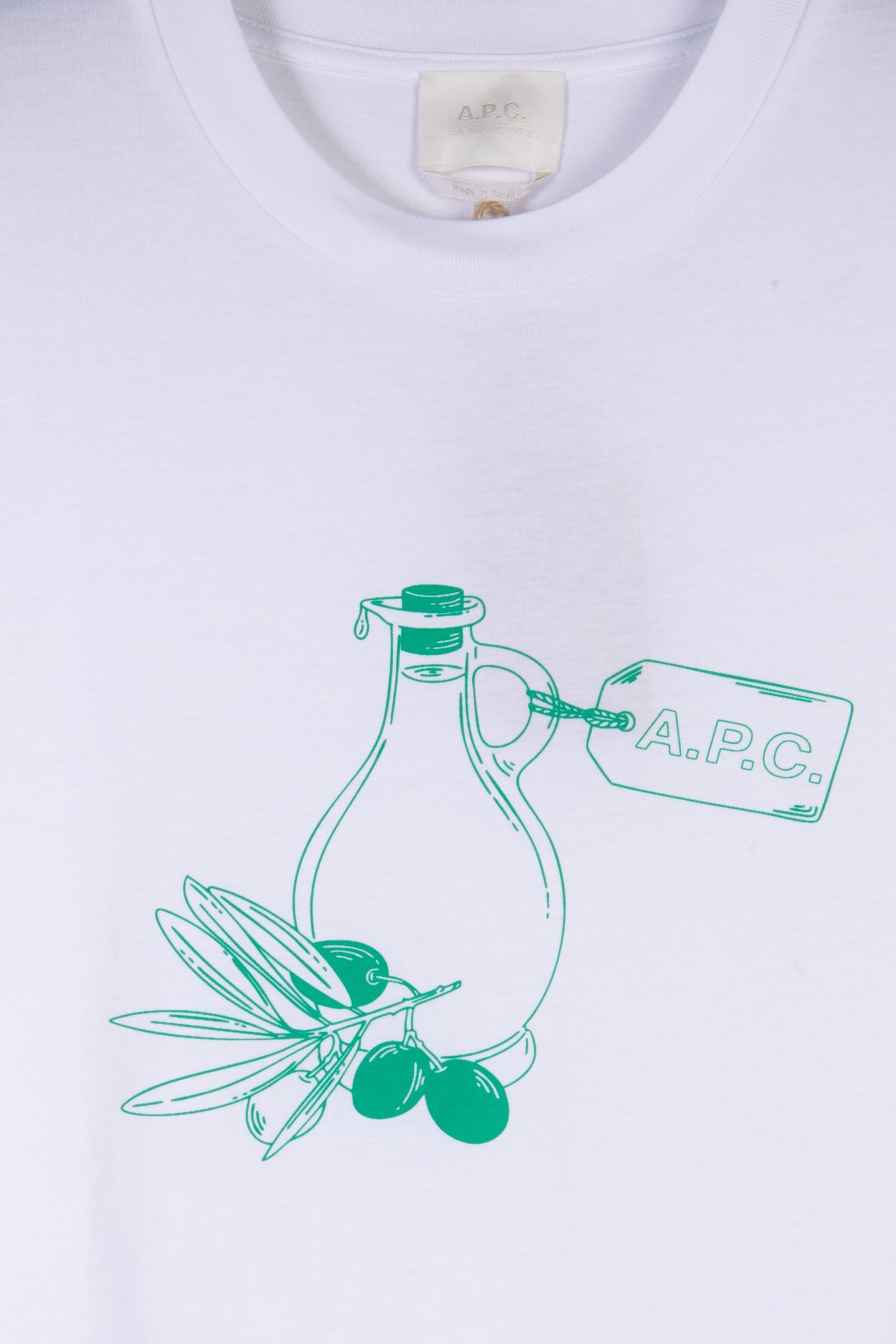 UNISEX T-SHIRT OLIVE OIL WHITE 6