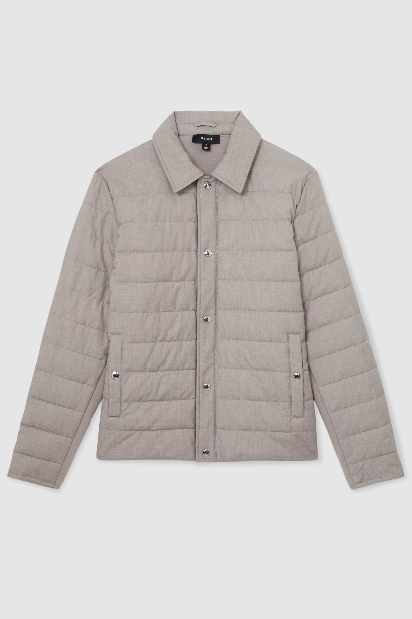 LS PRESS STUD HYBRID JACKET MINK BROWN 4