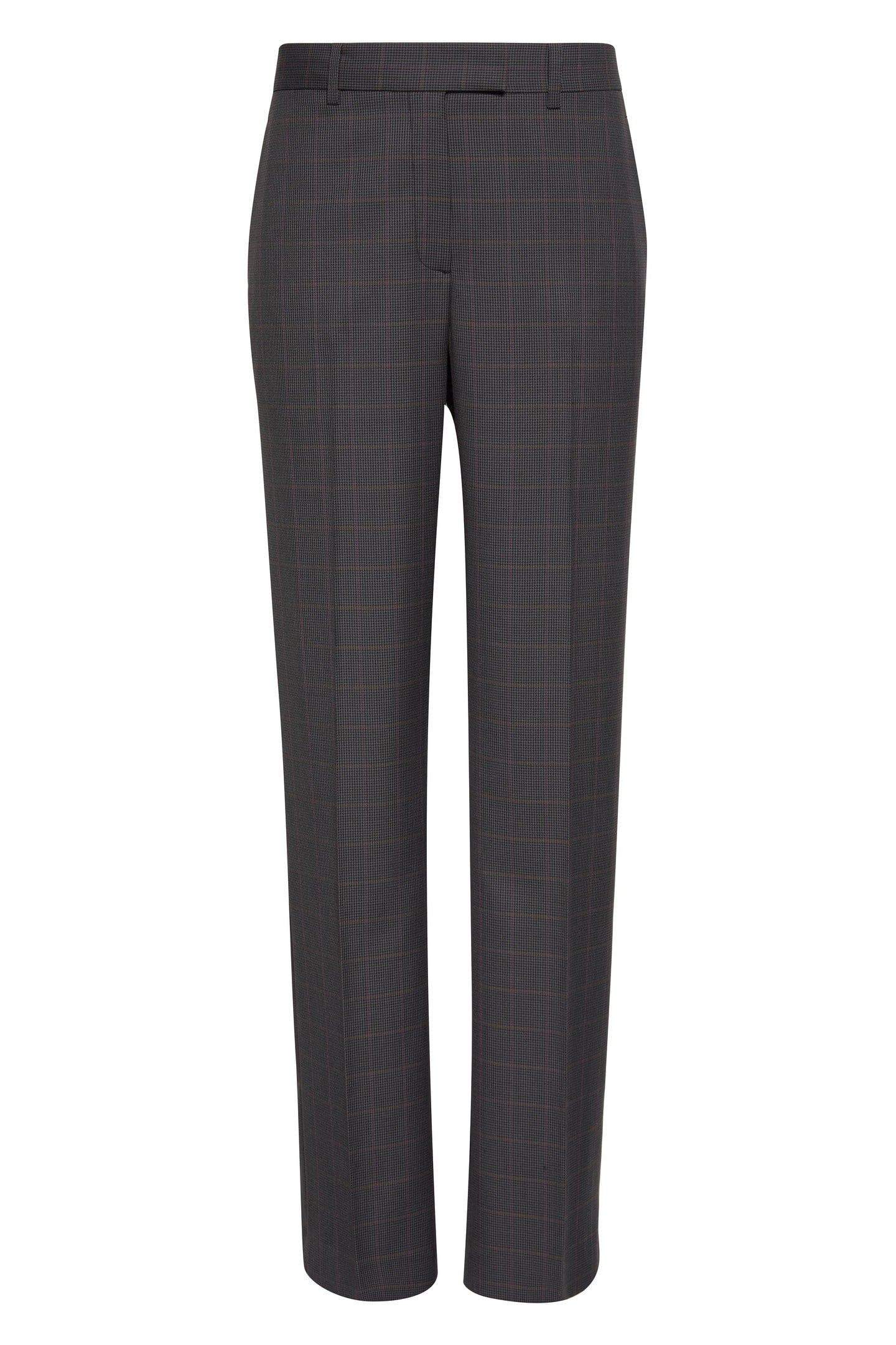 HOUNDSTOOTH WOOL TROUSERS MAGENTA 3