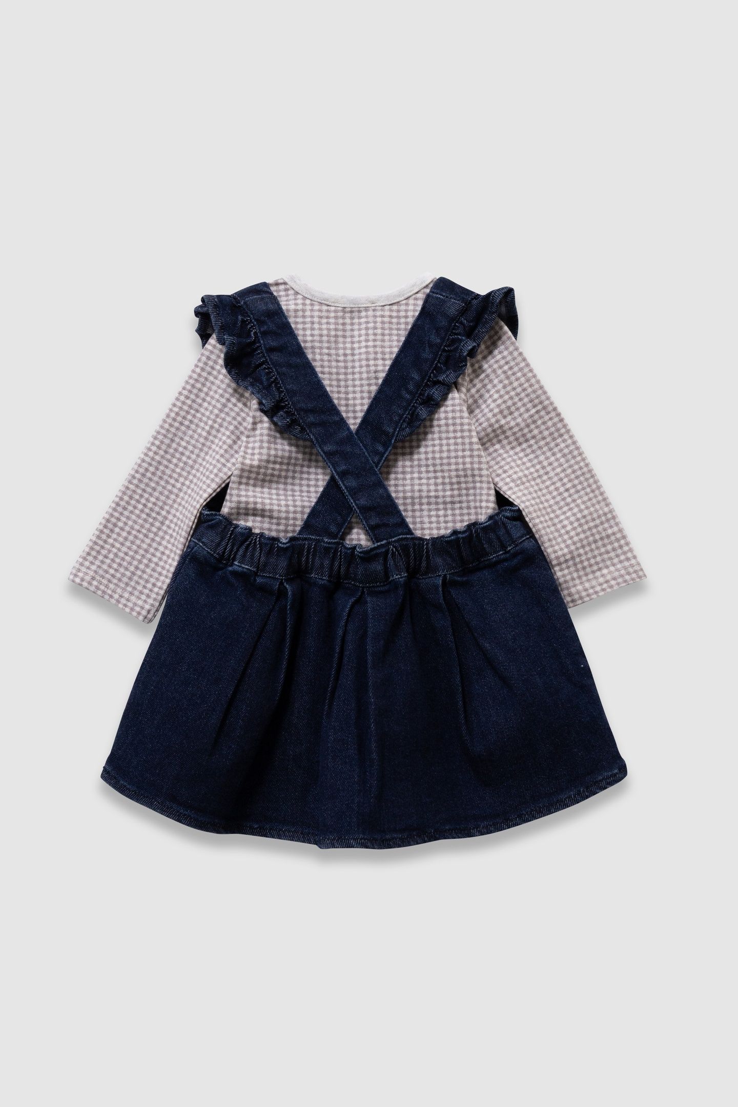 BABY GIRLS’ DENIM DRESS AND T-SHIRT OUTFIT 3