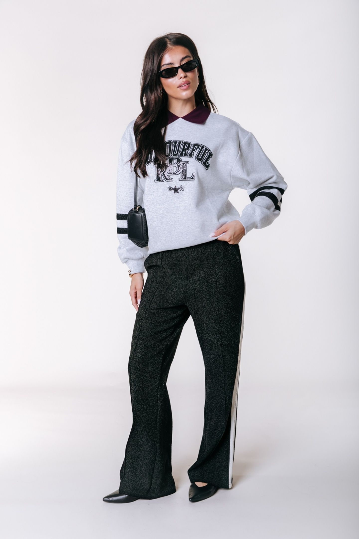 VELLA LUREX SPORT PANTS BLACK 2