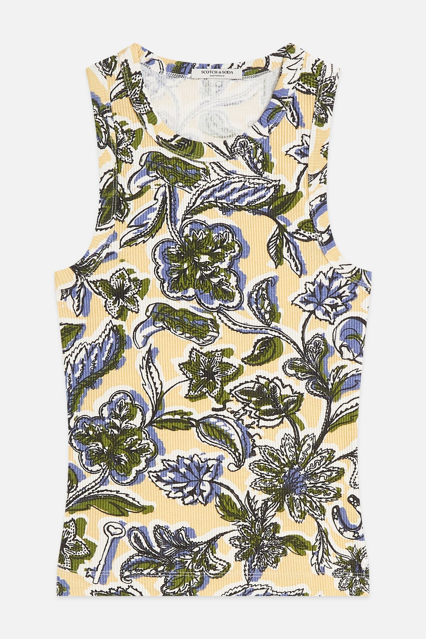 ALL OVER PRINTED TANK LUCKY BANDANA MULTI PARSNIP 5