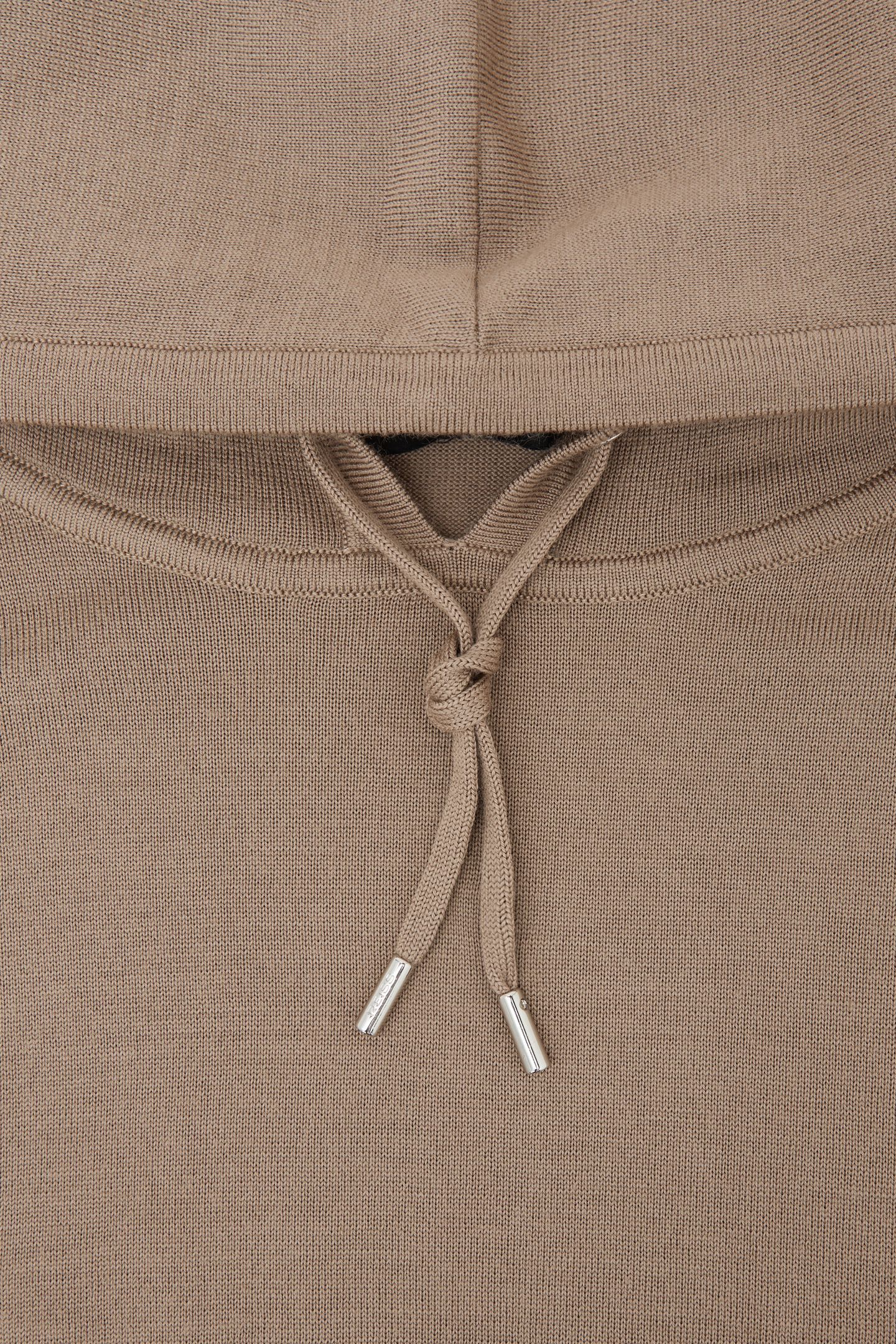 LS MERINO WOOL HOODY CAMEL BROWN 6