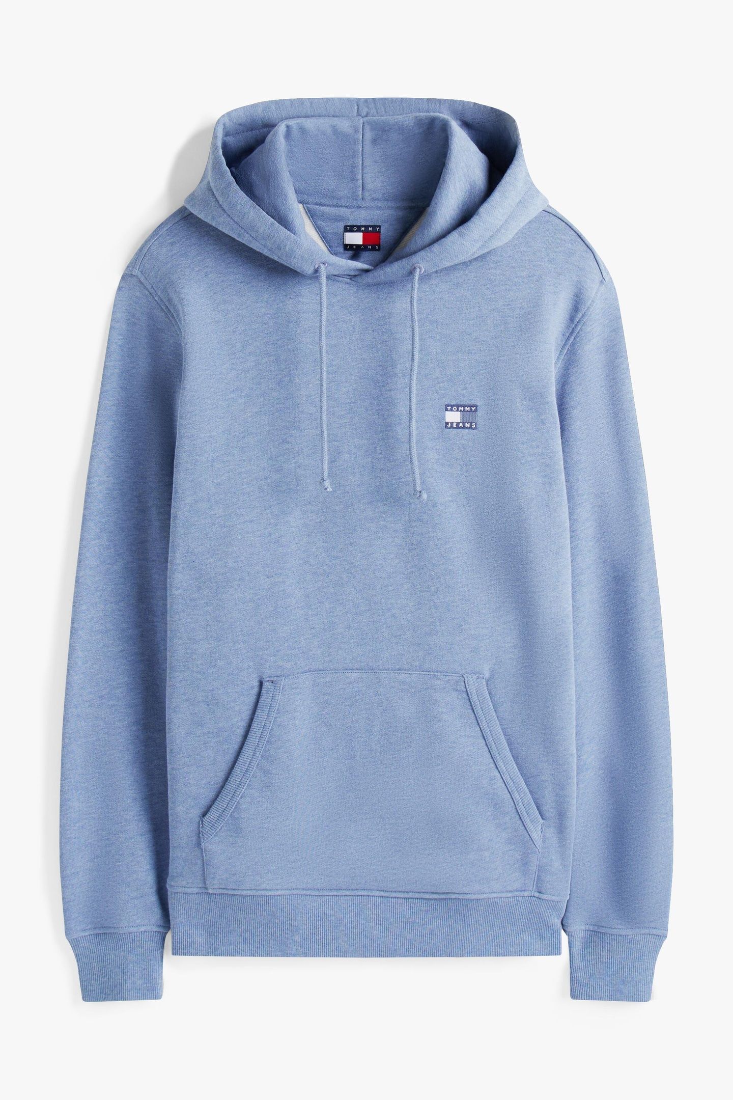 TJM REG BADGE HOODIE BLUE MOMENT HEATHER TONAL 4