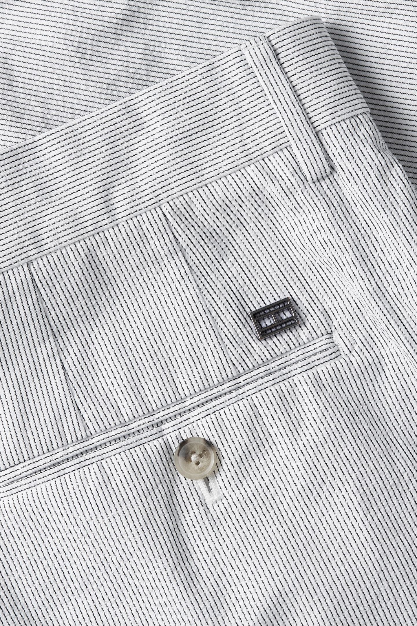 DC SEERSUCKER SHORTS WHITE/BLACK STRIPE 7