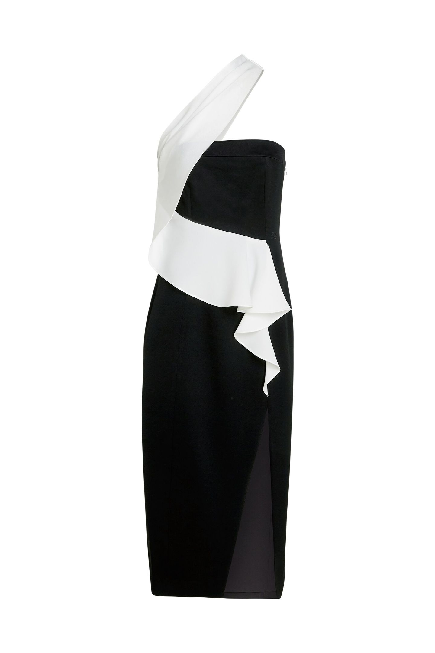 ASYMMETRICAL DRESS BLACK/WHITE 4