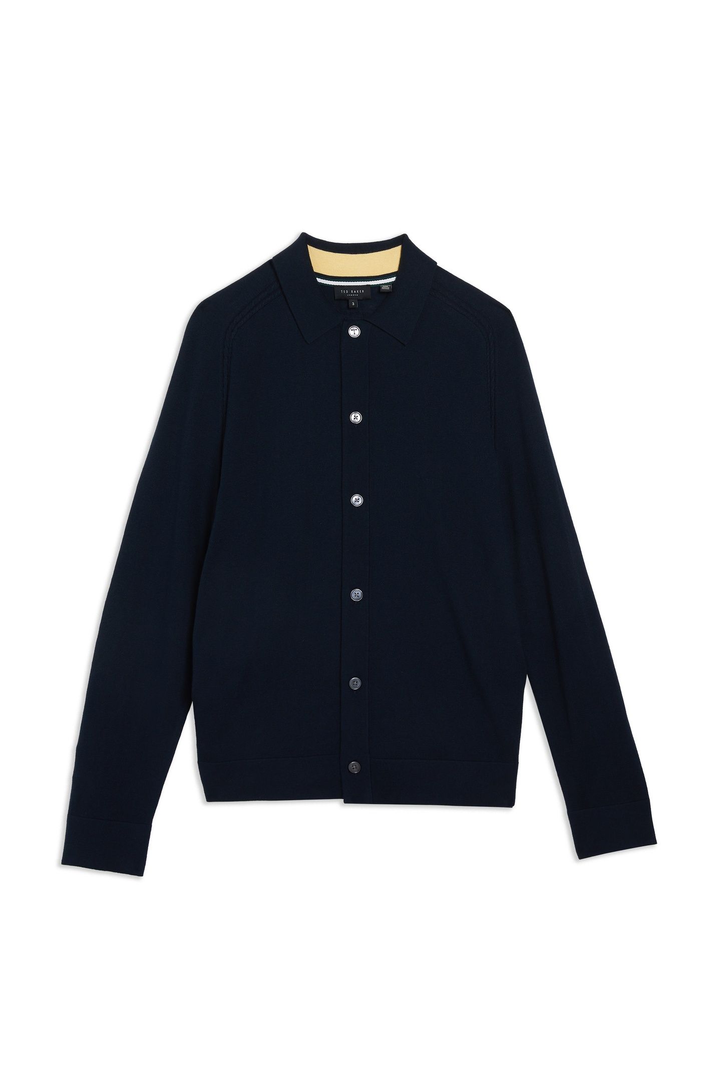 JEORG LS REGULAR BUTTON THROUGH SHIRT NAVY 3