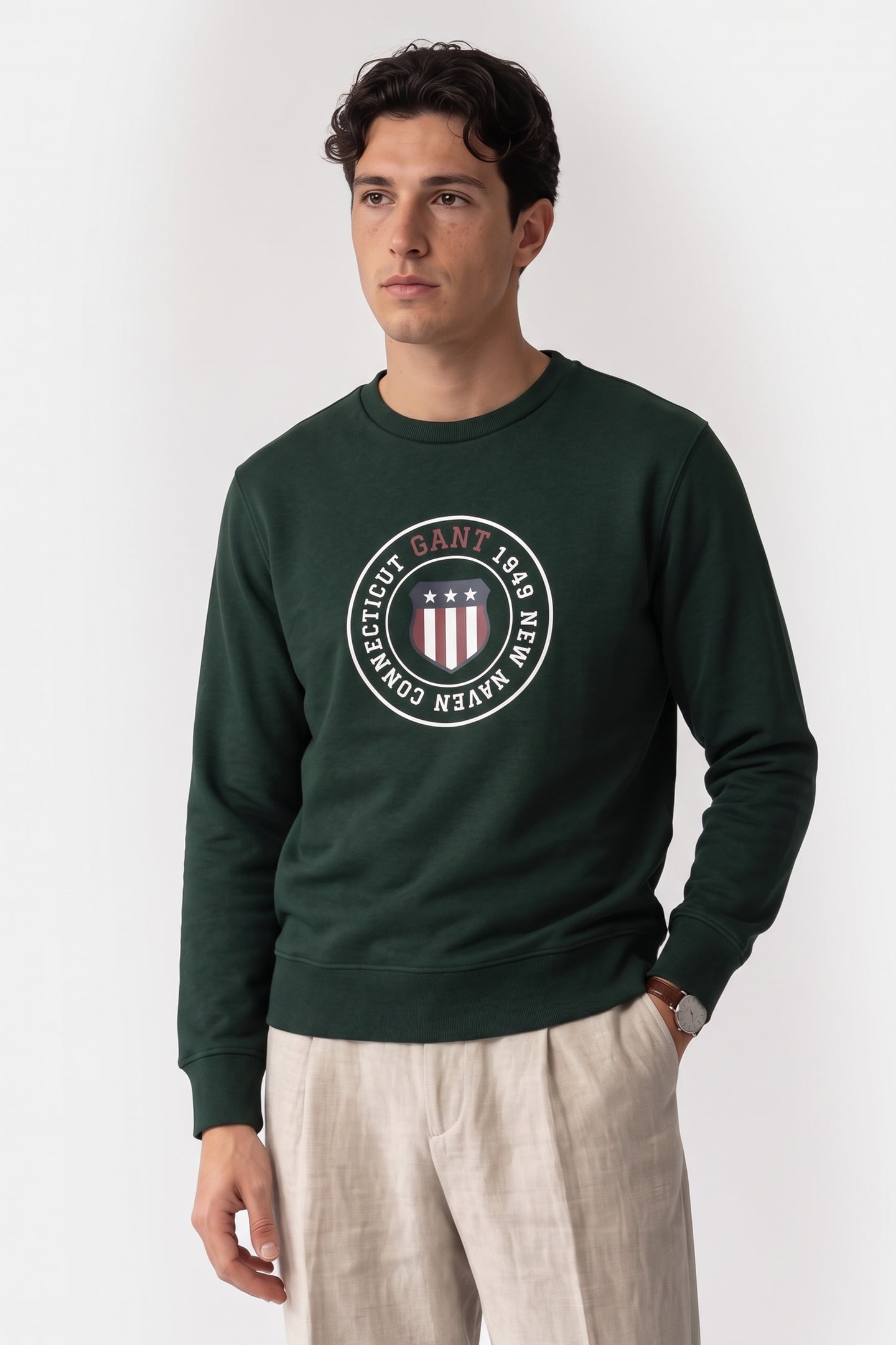 GRAPHIC C-NECK TARTAN GREEN 1